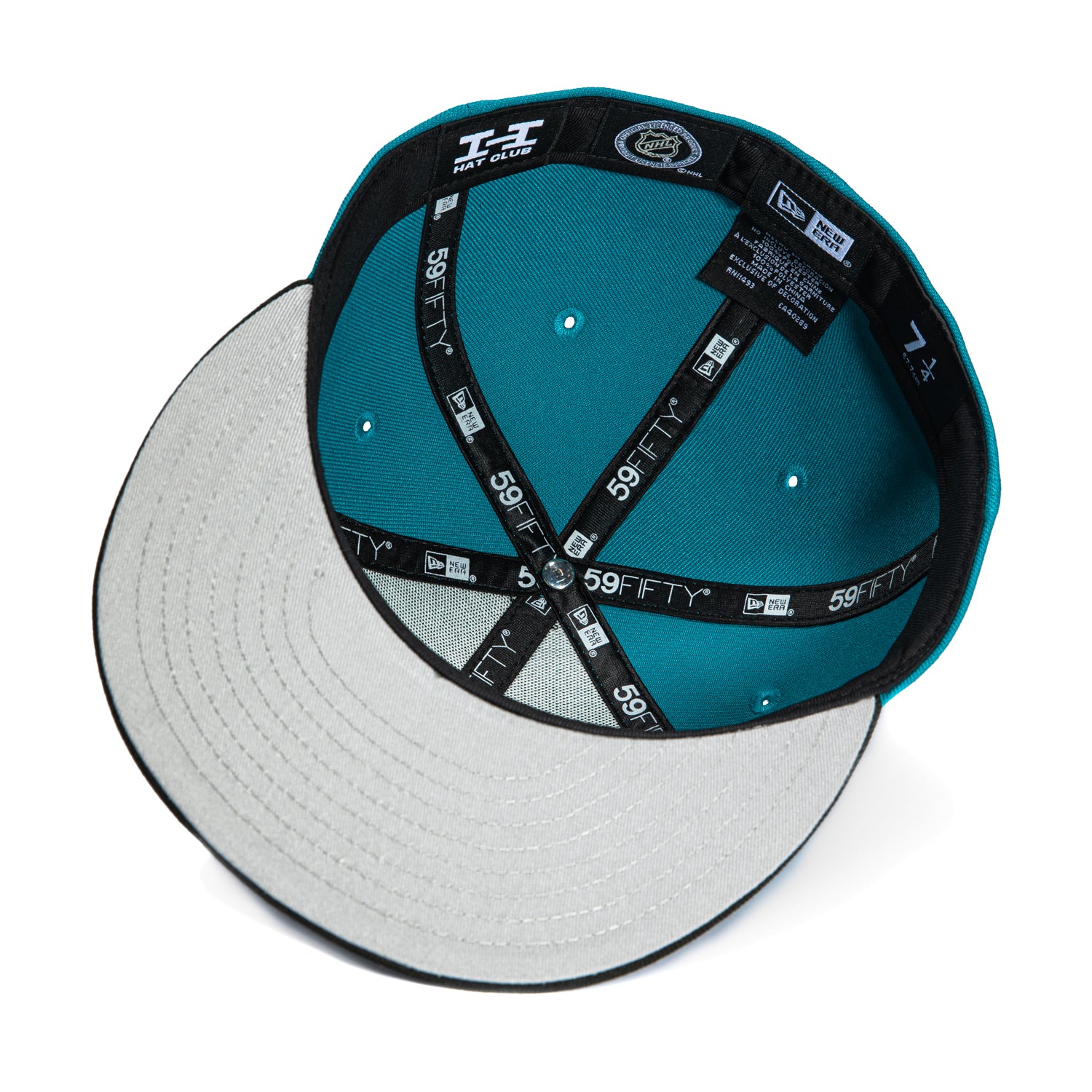 New Era 59Fifty Mascot San Jose Sharks SJ Sharkie Snapback Hat - Teal & Black Adjustable Baseball Cap for Men & Women - Perfect for Games, Sports Events & Fan Collections