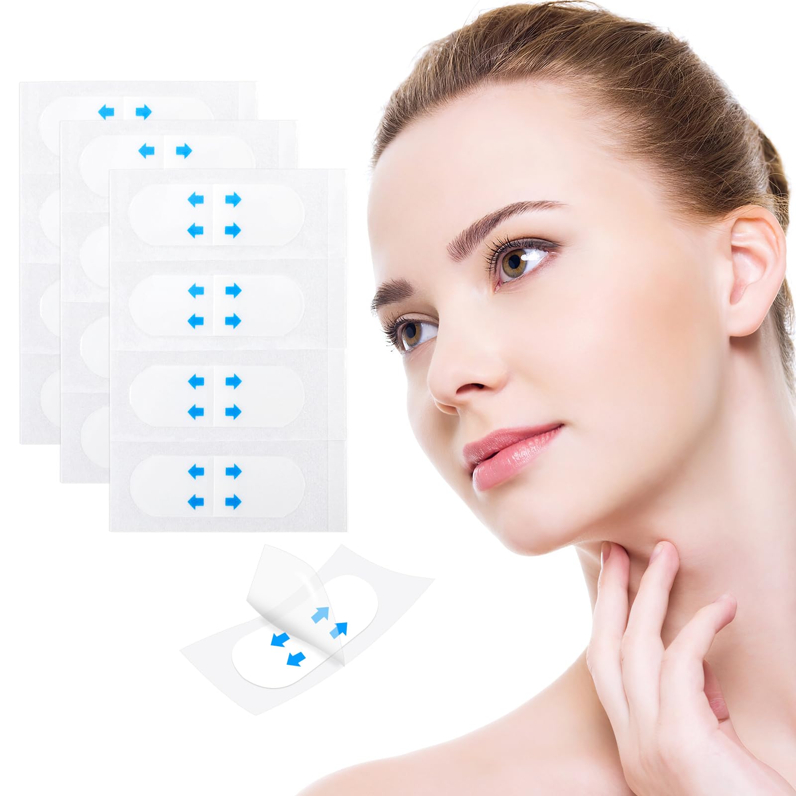 Prasacco 120 Pcs Invisible Face Lift Tape - Instant V-Shape Lifting for Sagging Skin & Neck, Makeup-Friendly Facial Tape for a Youthful Look | Perfect for Weddings, Photos & Daily Beauty Routine