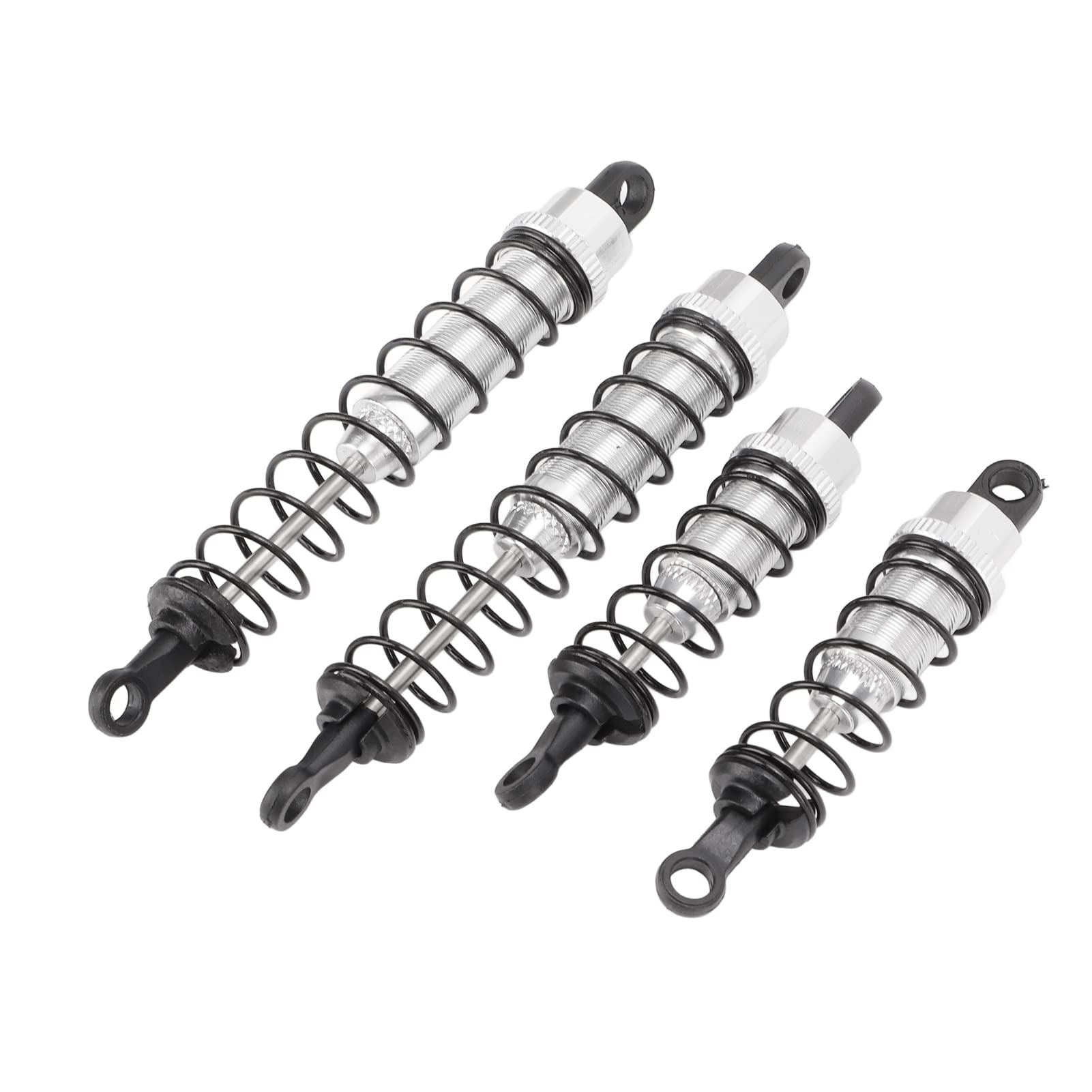 High-Performance Aluminum Alloy RC Shock Absorbers for 1/12 Scale Remote Control Cars - Heavy Duty, Precise & Stable Suspension System (Silver) - Perfect for Off-Road Racing, Crawling & Drifting