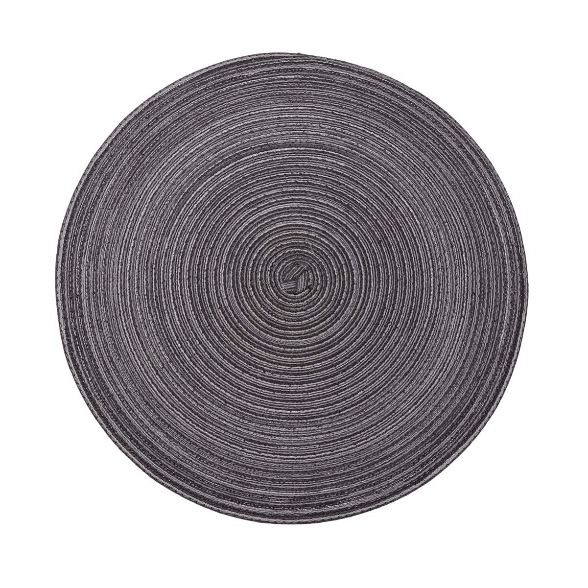 6-Piece Round Woven Placemats Set for Dining Table - Durable & Stylish Kitchen Table Mats for Everyday Use, Parties, and Home Decor