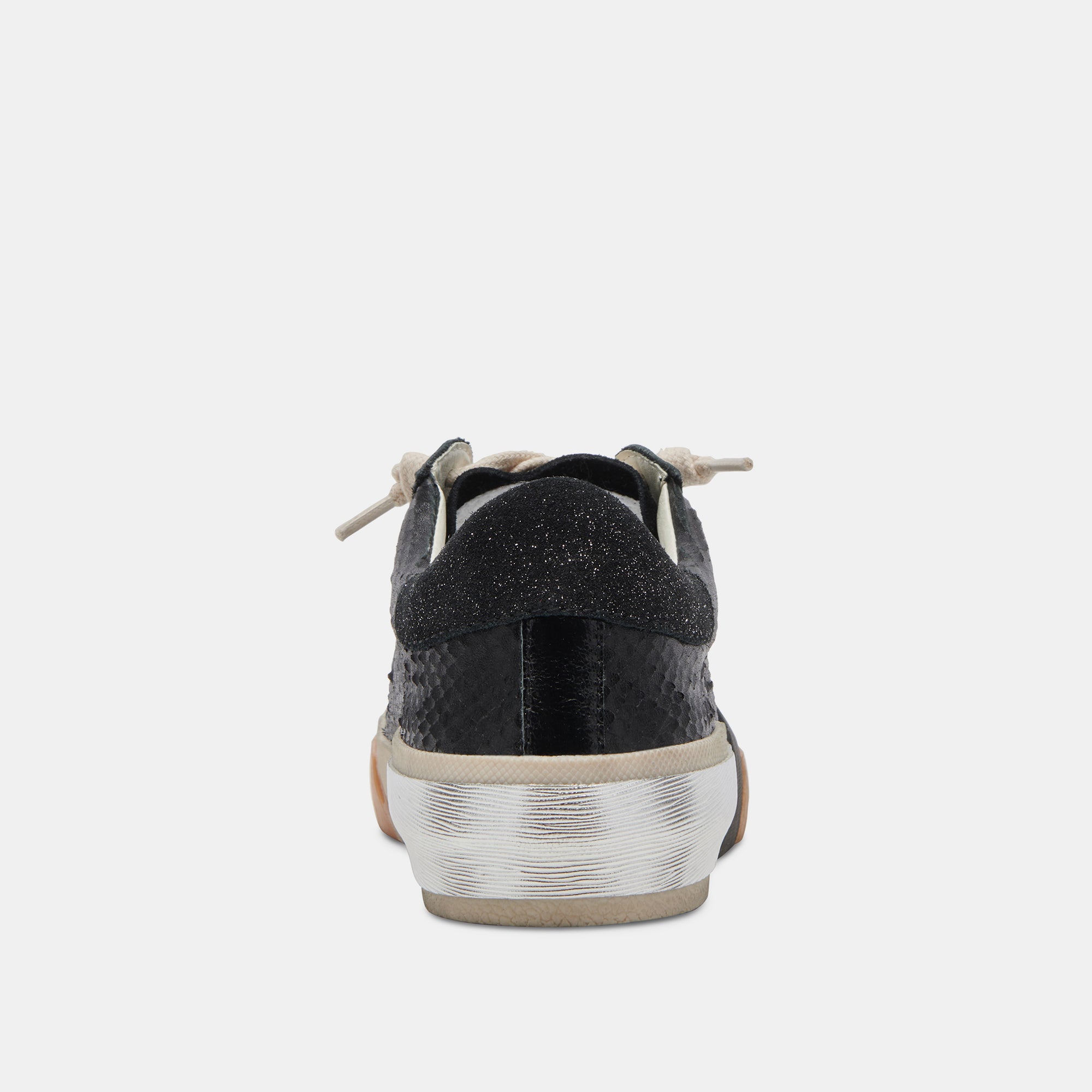 ZINA Wide Sneakers for Women - Onyx Embossed Leather Comfortable Walking Shoes | Casual Fashion Sneakers for Everyday Wear, Work & Travel