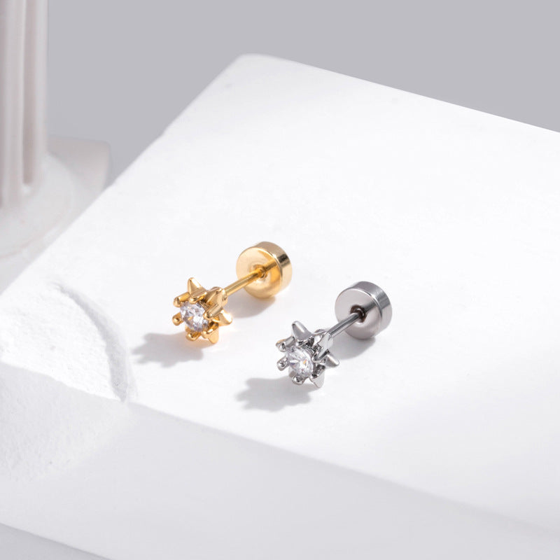 20G Tiny Beard Flat Back Labret Helix Daith Stud - Surgical Steel Body Jewelry for Men & Women | Perfect for Cartilage, Nose, Ear Piercing & Everyday Wear