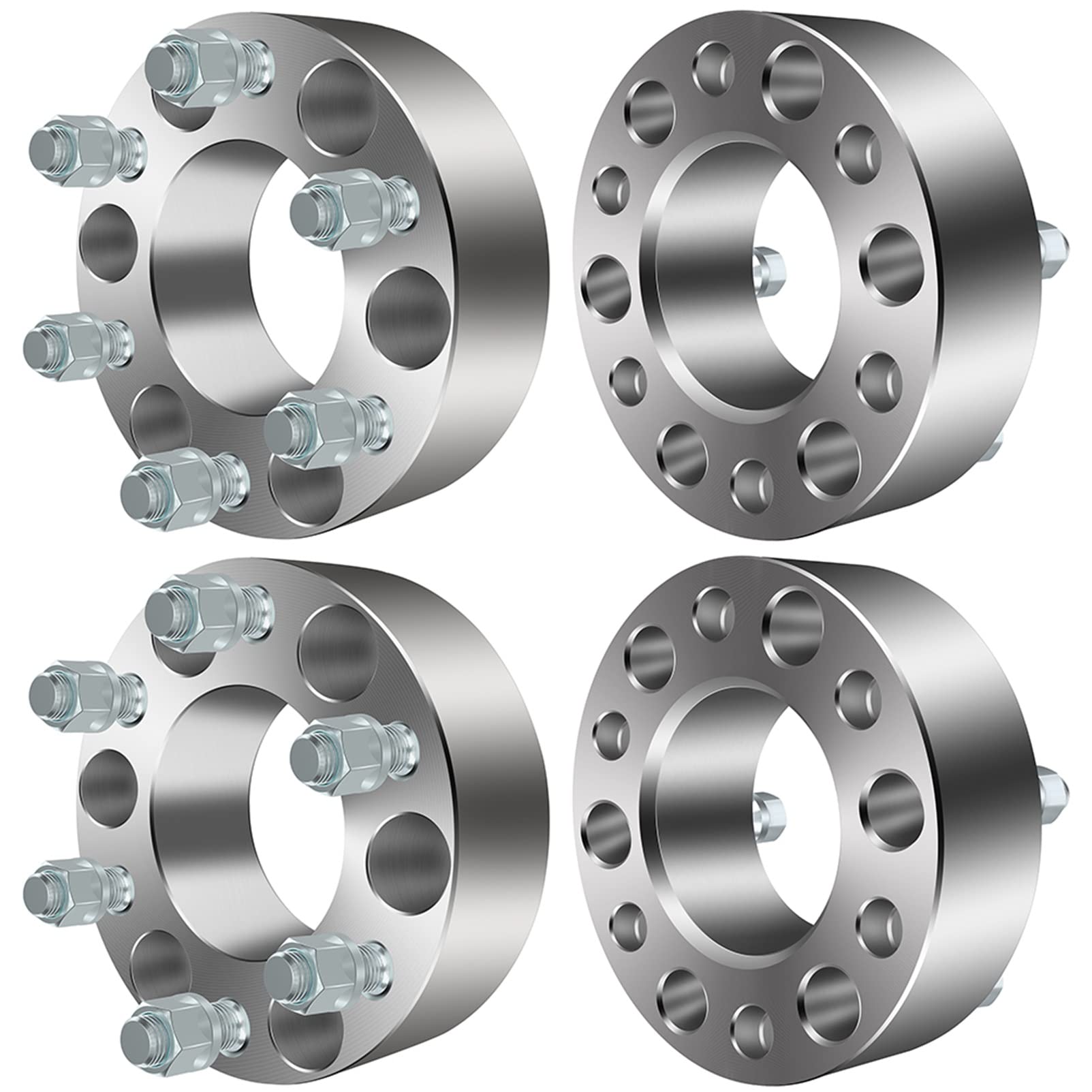 6x135 to 6x135 Wheel Spacers Adapters 2 Inch 6 Lug Wheel Spacer Kit with 14x2 Lug Nuts (87.1mm CB) - Compatible with 2003-2017 Ford Expedition & 2004-2017 Ford F-150 (4PCS) - Enhance Stance & Clearance for Off-Roading & Custom Wheels