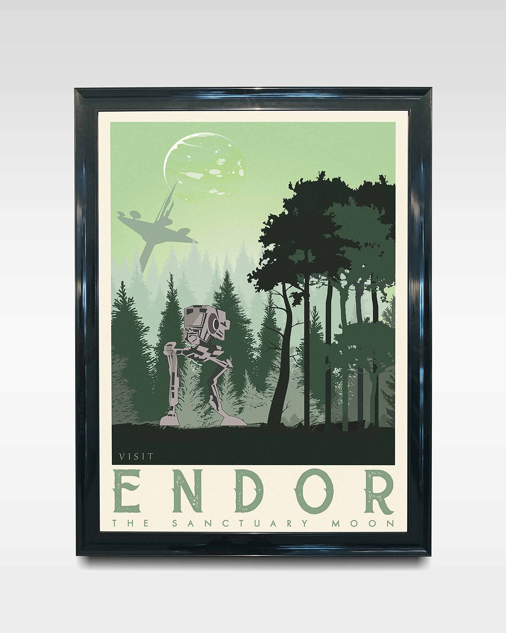 Star Wars Retro Travel Posters Set - 4 Premium Prints (36