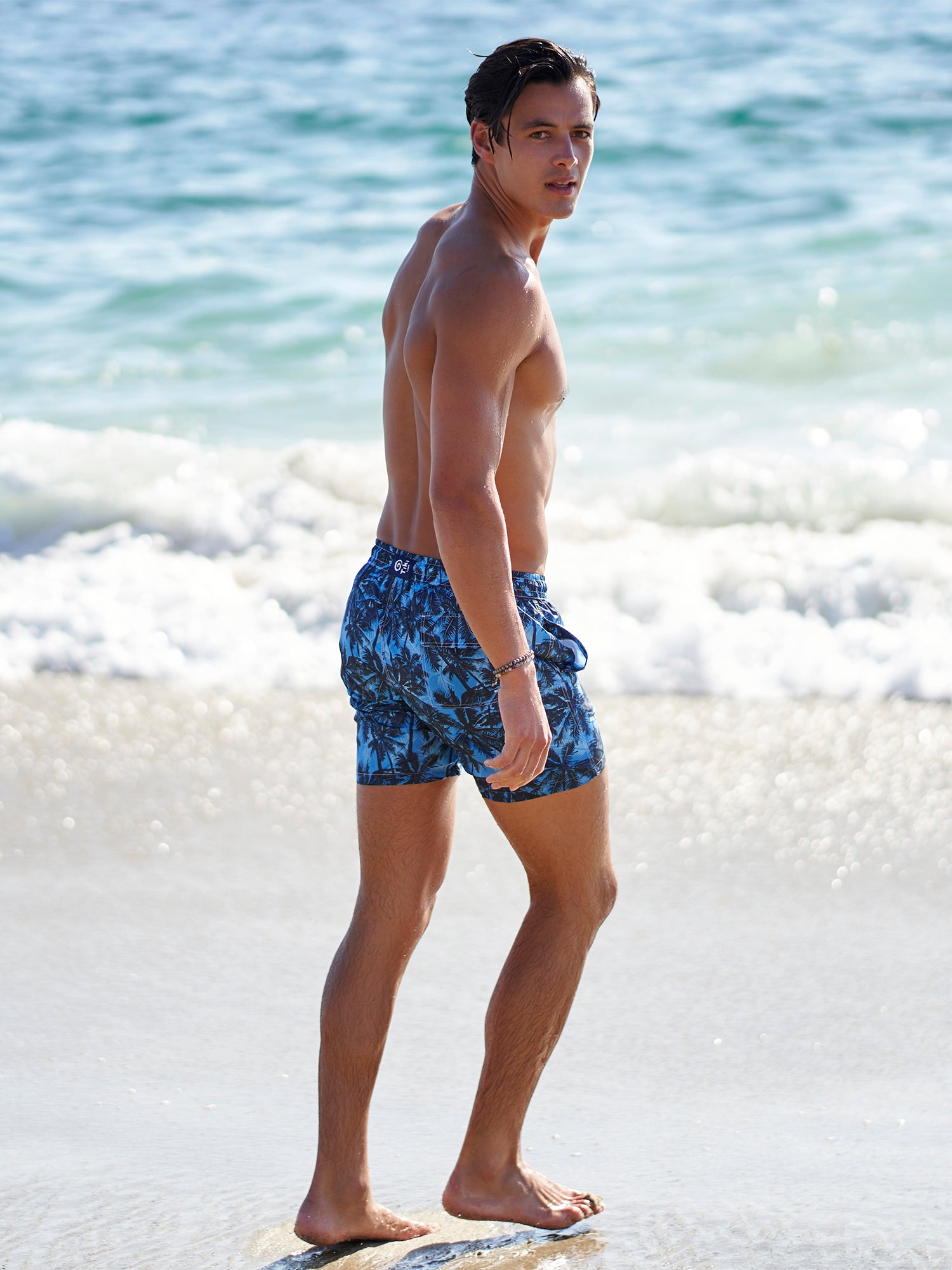 Palm Ibiza Swim Shorts for Men - Quick Dry, Comfortable Beach & Pool Swimwear - Perfect for Swimming, Surfing, and Summer Vacations
