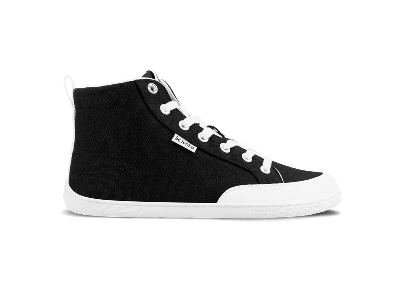 Barefoot Sneakers for Men & Women - Be Lenka Rebound High Top Minimalist Shoes (Black & White) - Lightweight & Flexible for Running, Gym & Everyday Wear