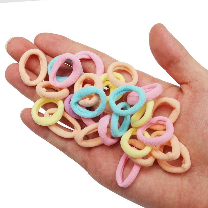 Shidara Soft Cotton Baby Hair Ties for Toddlers & Kids - Seamless Elastic Hair Bands for Girls (100-Piece Multicolor Set) | Perfect for Daily Use, School, Playtime & Special Occasions