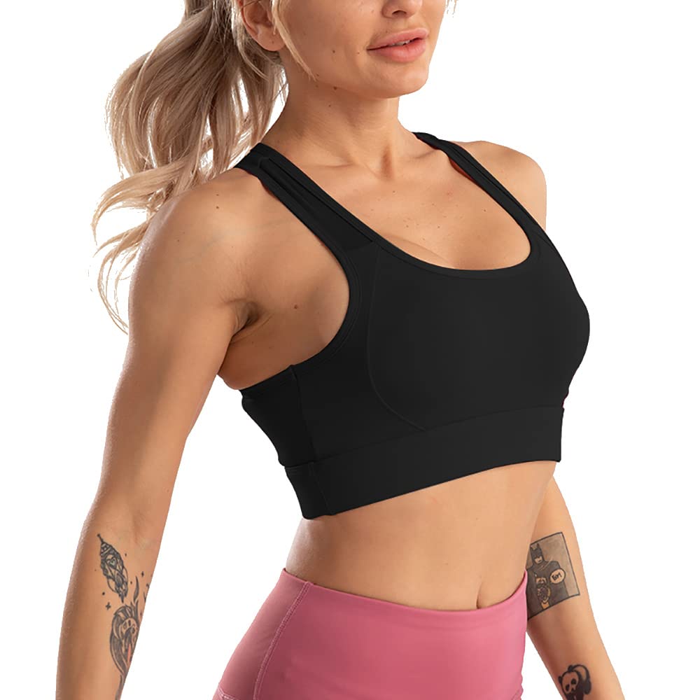 OHRAIN Women's Seamless Wireless Sports Bra - Supportive Workout Crop Top for Yoga, Gym & Running - Moisture-Wicking Activewear for High-Intensity Exercise