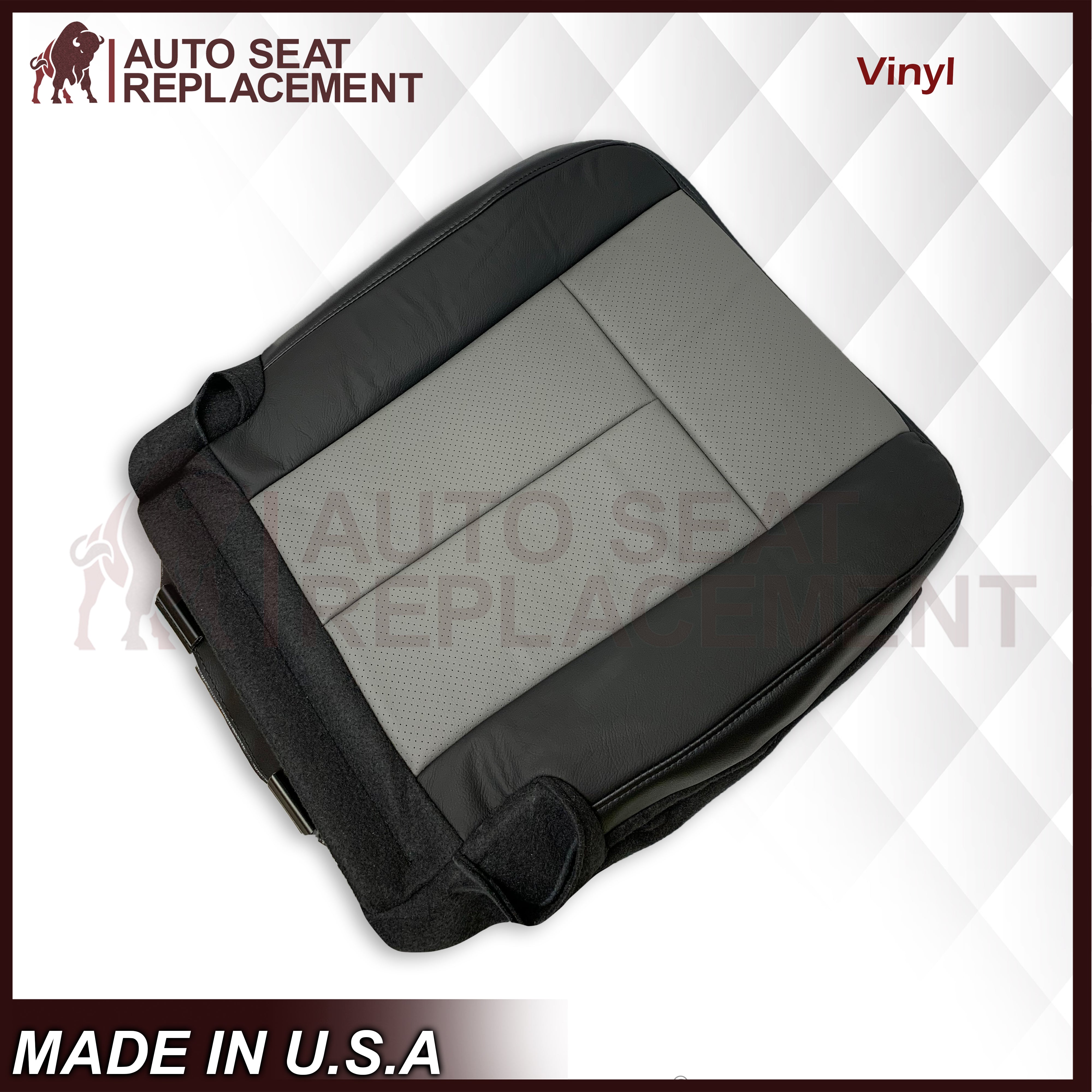 2007-2008 Ford Expedition Eddie Bauer Seat Cover - Bottom Cushion Cover for Driver or Passenger Side - 2-Tone Gray & Black - Durable Car Seat Protector for Trucks & SUVs - Perfect for Road Trips, Camping & Family Adventures
