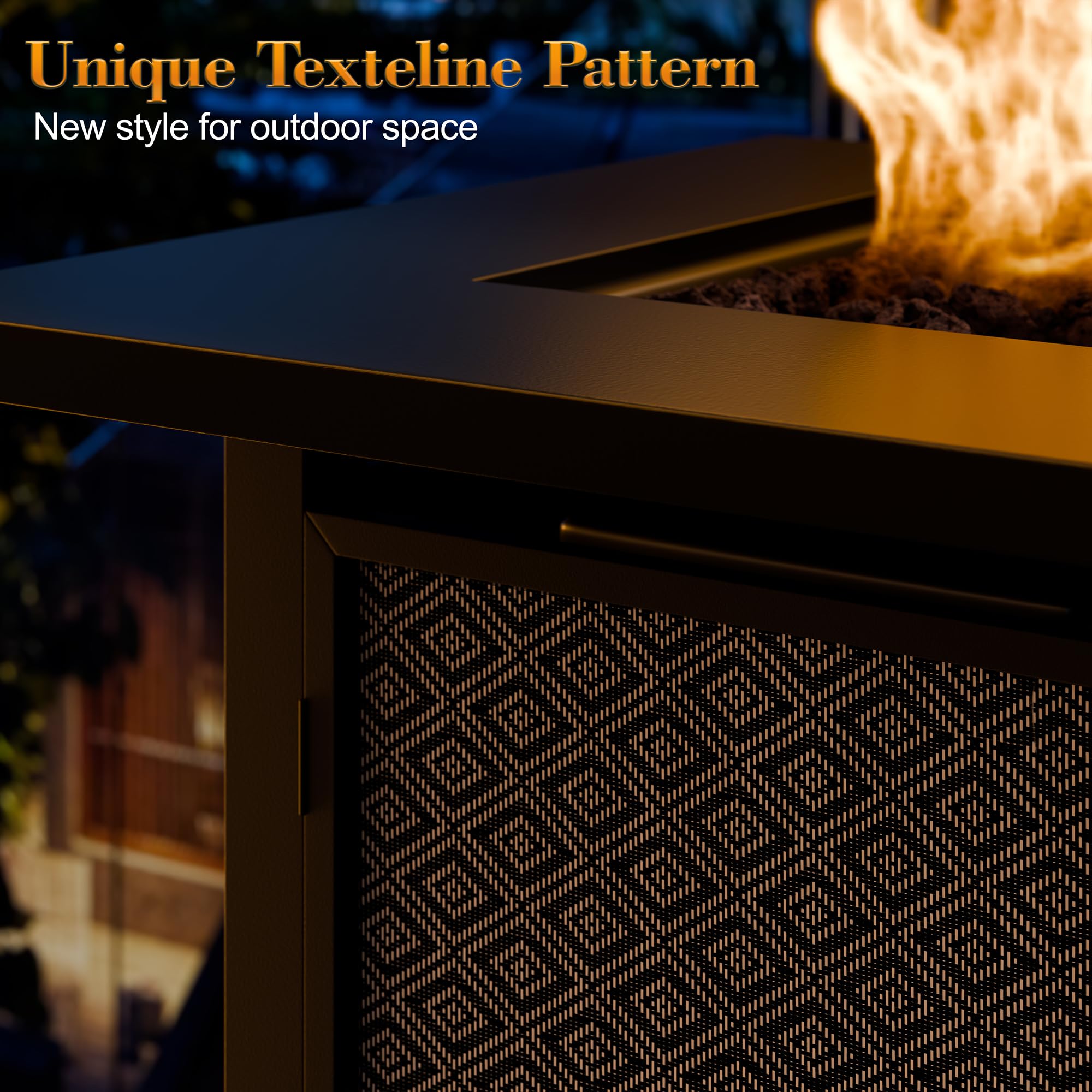 30 Inch Outdoor Propane Fire Pit Table with Removable Lid & Lava Rocks - 40,000 BTU Waterproof Cover - Durable Metal Frame - Perfect for Patio, Garden, Backyard & Camping (Grey)