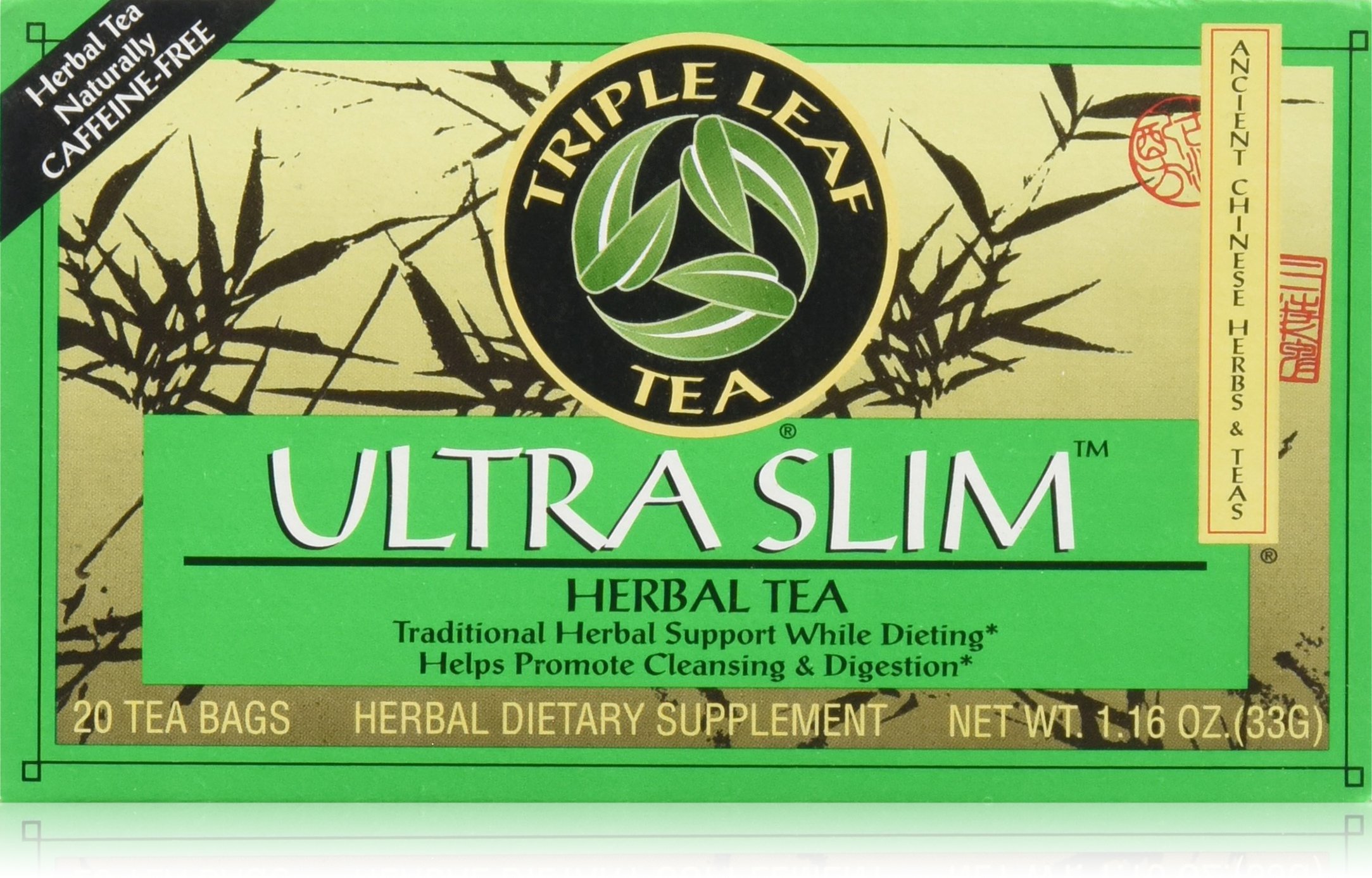 Triple Leaf Tea Ultra Slim Herbal Tea - 20 Tea Bags for Weight Loss & Detox | Supports Metabolism & Healthy Digestion | Perfect for Morning Routine or After-Meal Wellness