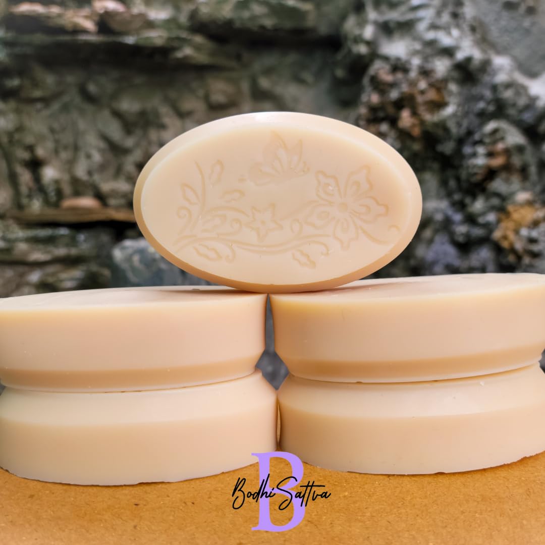 **BodhiSattva Handmade Cow Milk Soap with Cold-Pressed Virgin Coconut Oil & Fresh Milk | 3-Pack (100g Each) | Natural Body Soap for Family | Gentle Cleansing for Dry & Sensitive Skin | Perfect for Daily Use & Gifts**