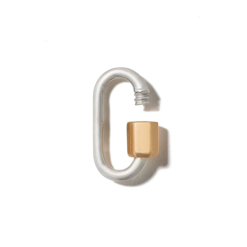 Marla Aaron 14K Yellow Gold & Silver Baby Lock Charm Necklace - Perfect for Gifts, Everyday Wear & Special Occasions