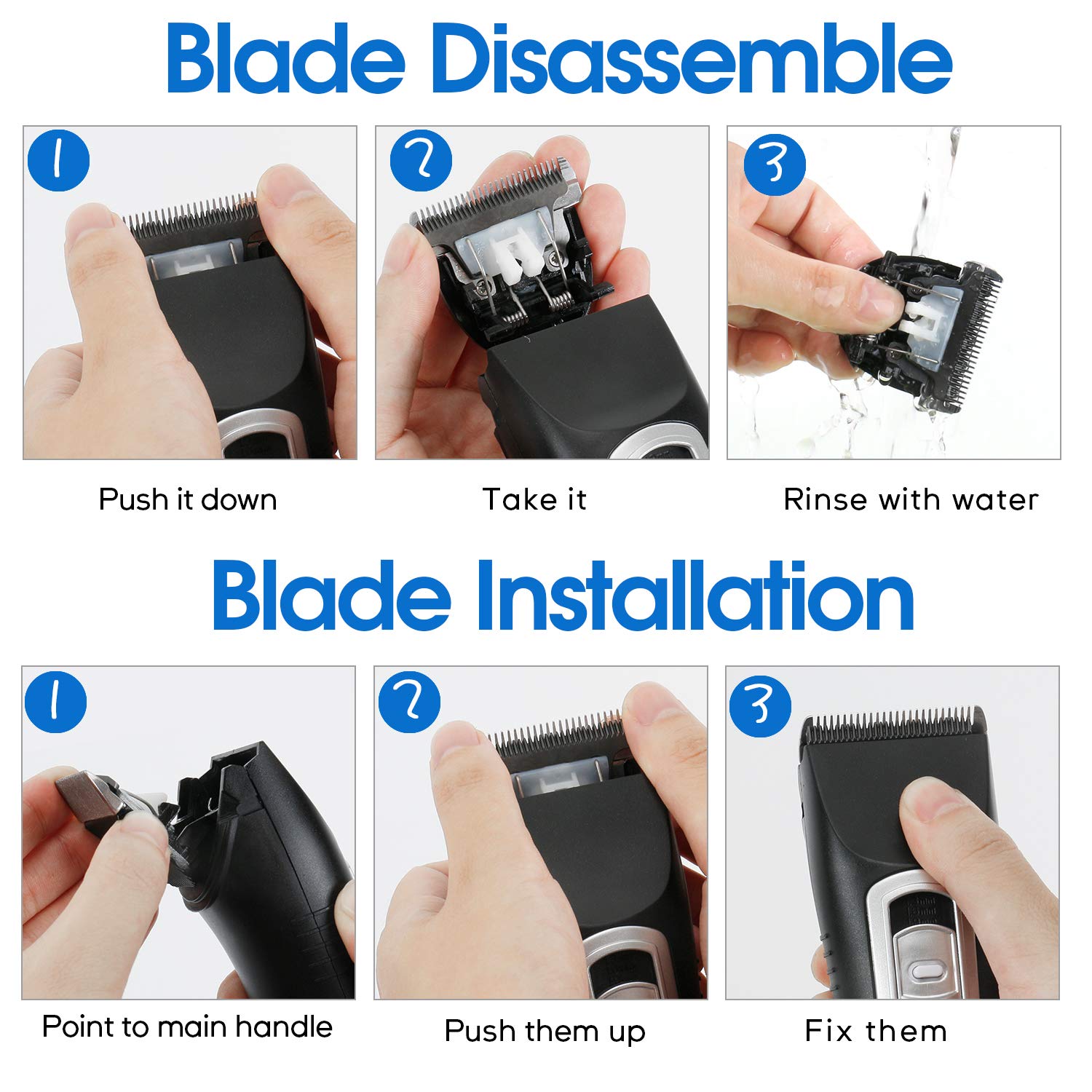 Professional Electric Hair Clippers for Men - Cordless Hair Trimmer with LED Display, 3 Speed Settings & 4 Comb Attachments - Perfect for Home Haircuts, Barber Styling & DIY Grooming