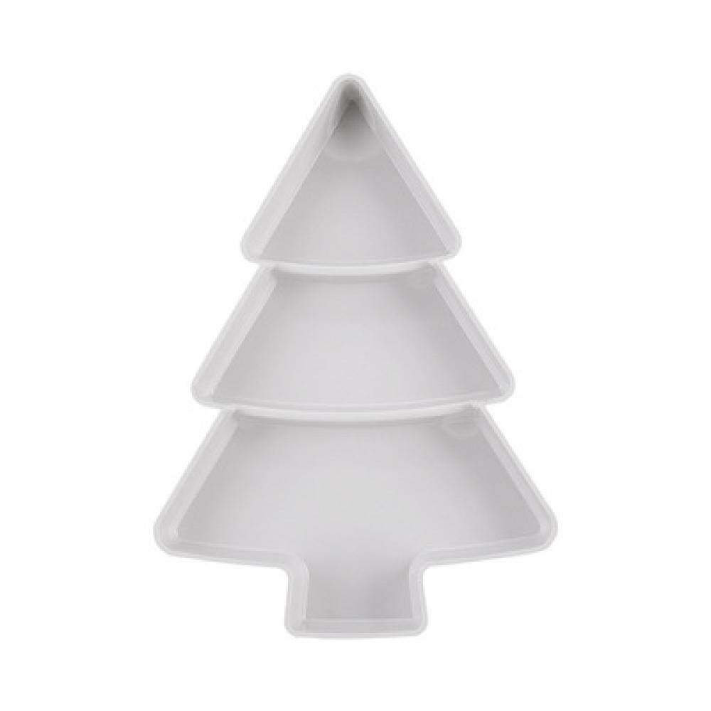 Creative Christmas Tree Shaped Candy Snacks - Assorted Nuts, Seeds & Dried Fruits - White Ceramic Fruit Dish - Perfect for Holiday Parties, Gift Giving & Festive Decor