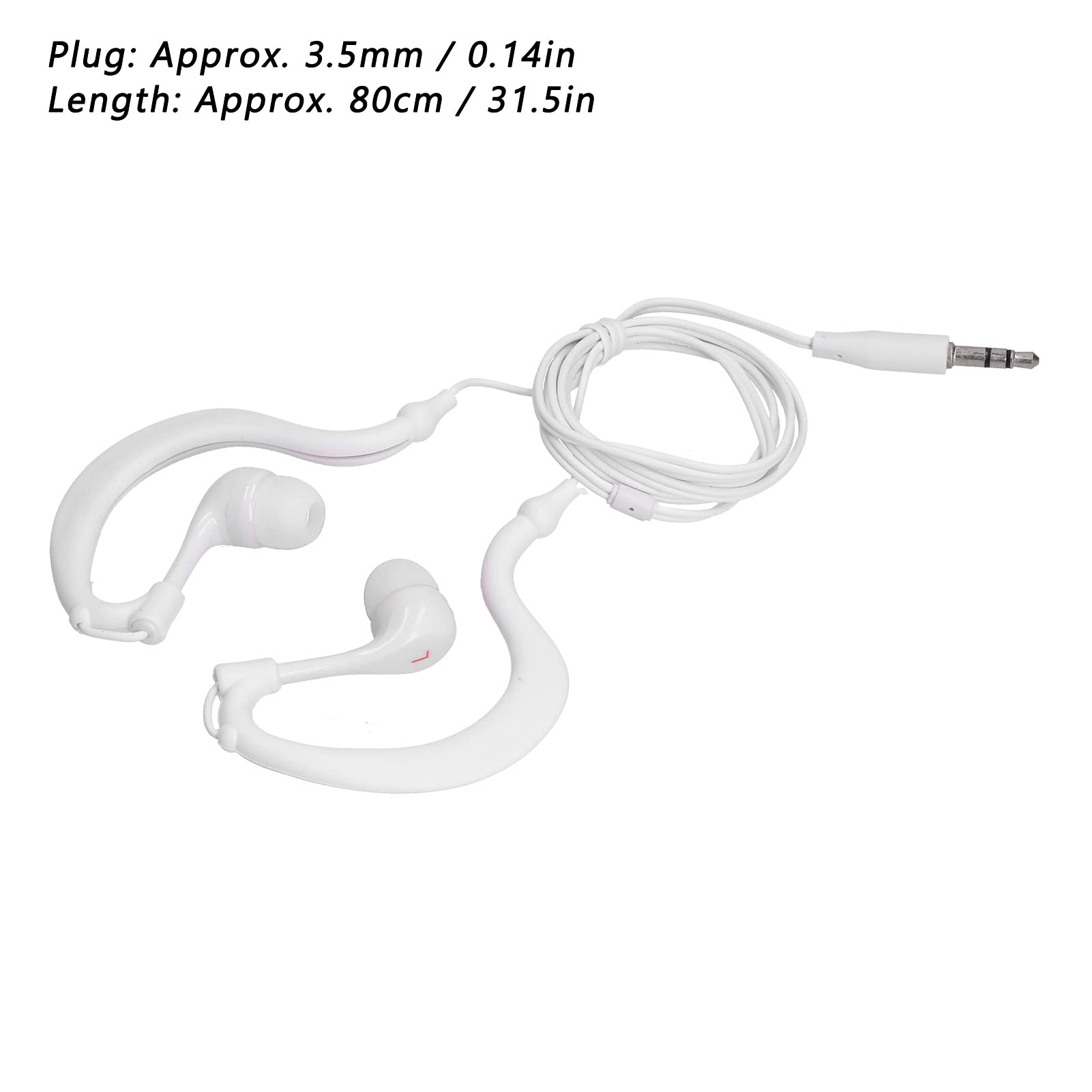 Best IP68 Waterproof Bone Conduction Headphones with 3.5mm Plug - Sweatproof Wireless Earbuds for Swimming, Running, Surfing & Diving - Includes Replaceable Earplugs (White) - Perfect for Workouts, Pool Sessions & Outdoor Water Sports