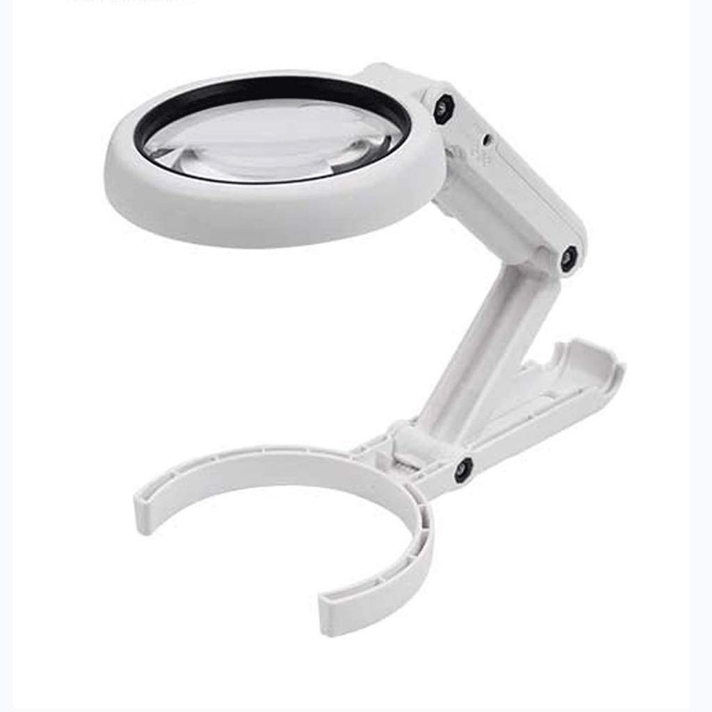 BBGGJ LED Magnifying Lamp with Helping Hands & Alligator Clips - 5X Magnifier Glass for Precision Repair, Soldering, Jewelry Making, Hobby & Craft Work - Adjustable Desk Clamp Stand for Watch Repair & Electronics
