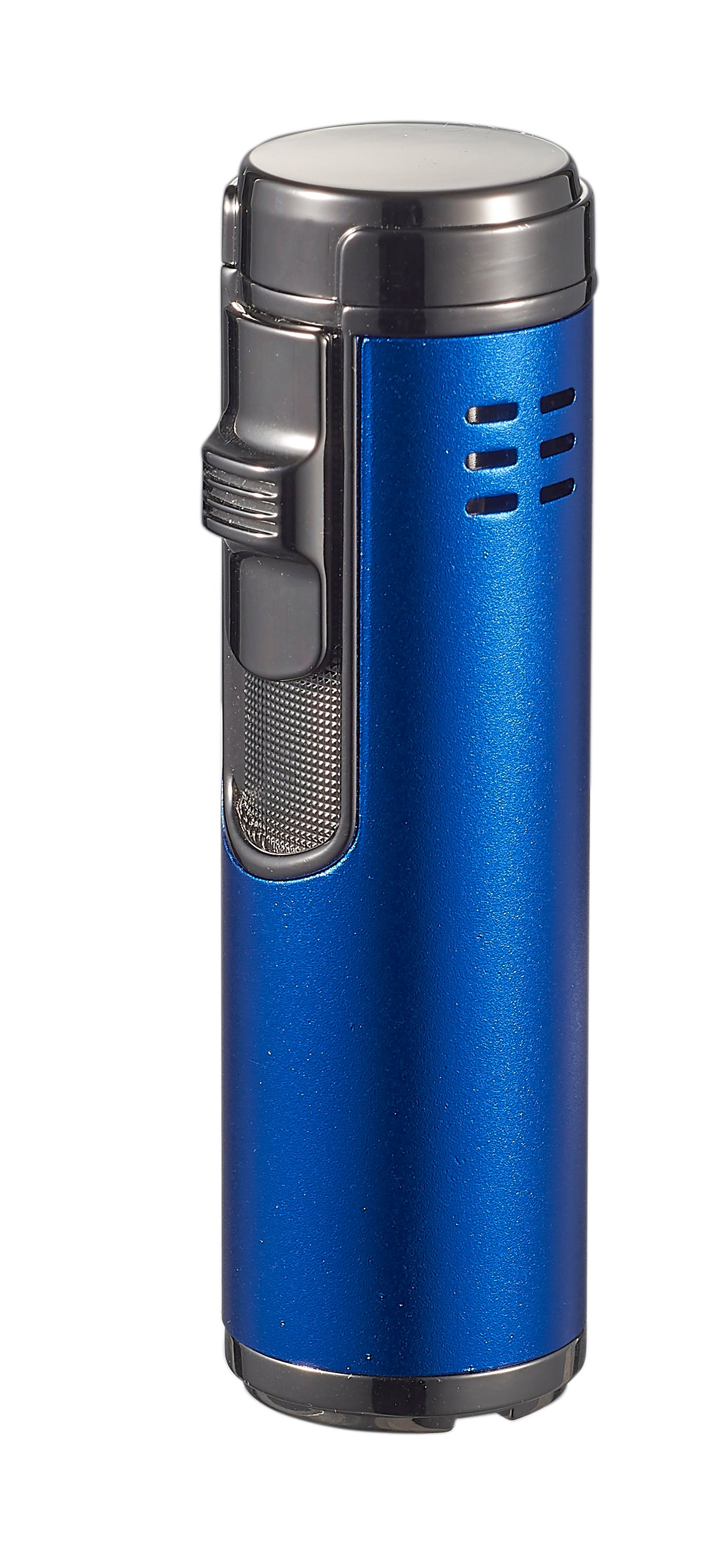 Visol Palisade Quad Flame Butane Cigar Lighter - Windproof Jet Torch Lighter for Cigars, Cigarettes & Outdoor Use (Blue) - Perfect for Smoking, Camping & BBQ Accessories