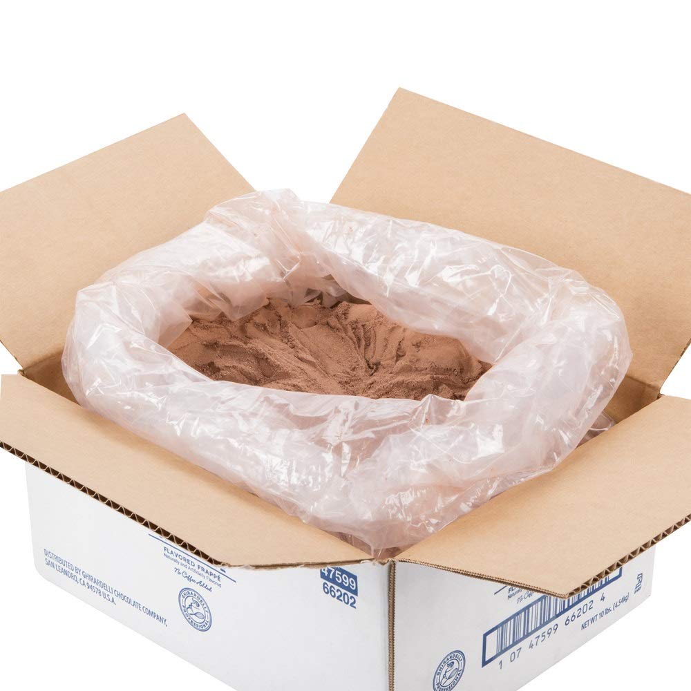 Ghirardelli Double Chocolate Frappe Classico - 10lbs Bulk Pack | Premium Hot & Cold Drink Mix for Coffee Shops, Bakeries, and Home Use | Rich Chocolate Flavor for Lattes, Smoothies, and Desserts