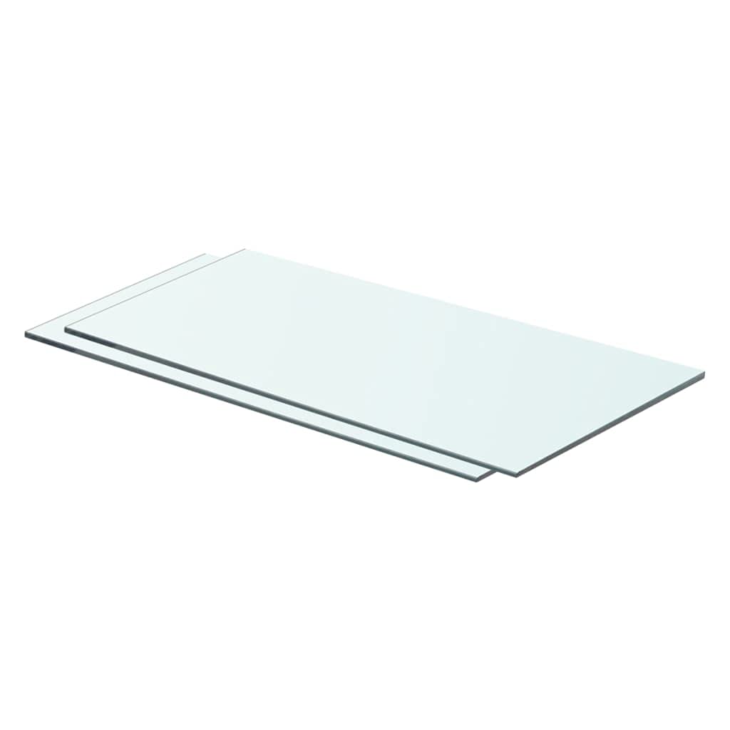 KTHLBRH Floating Wall Shelves Set of 2 - Clear Tempered Glass Shelves 23.6