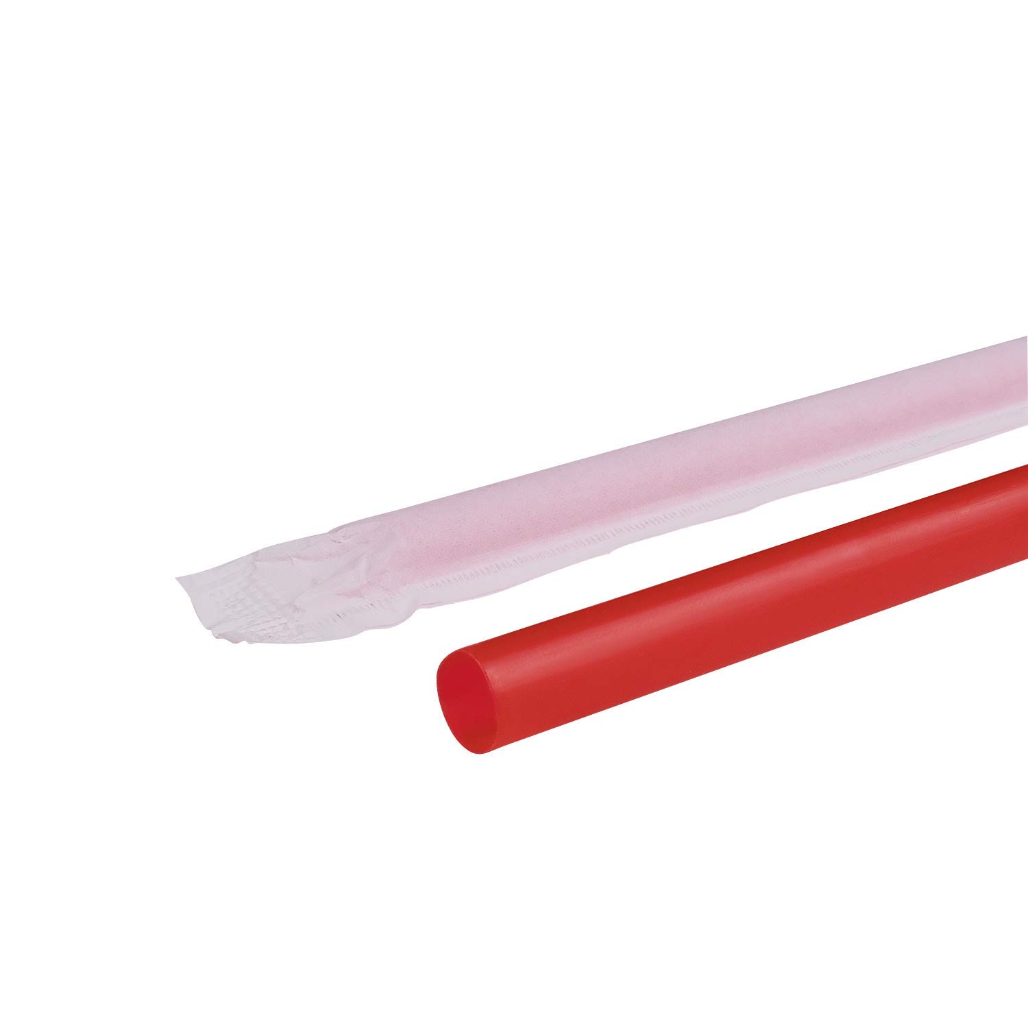 Karat C9130 7.75 Inch Giant Paper-Wrapped Straws (8mm Diameter) - Bulk Pack of 7500 Red Drinking Straws for Parties, Restaurants & Smoothie Shops