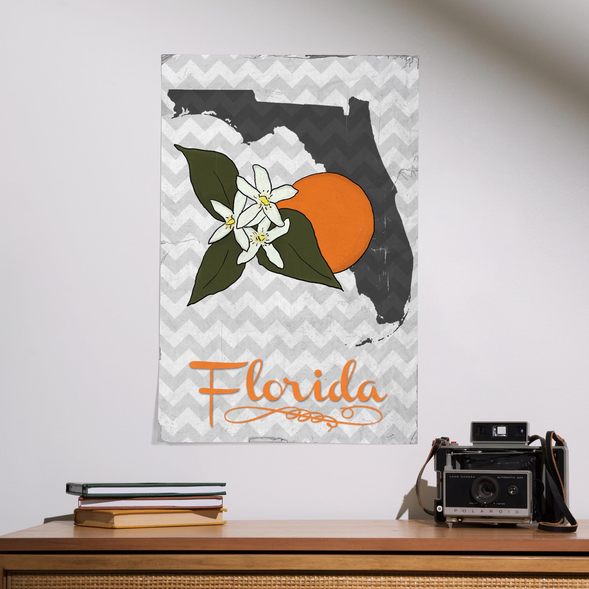 Lantern Press 16x24 Inch Giclee Art Print - Florida State Flower Orange Blossom Wall Decor | Perfect for Home, Office & Gift Giving