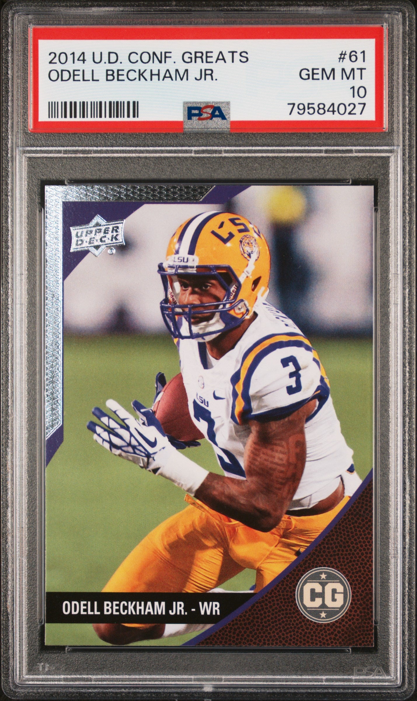2014 Upper Deck Conference Greats Odell Beckham Jr. #61 PSA 10 Rookie Card - Football Collectible for Fans & Investors