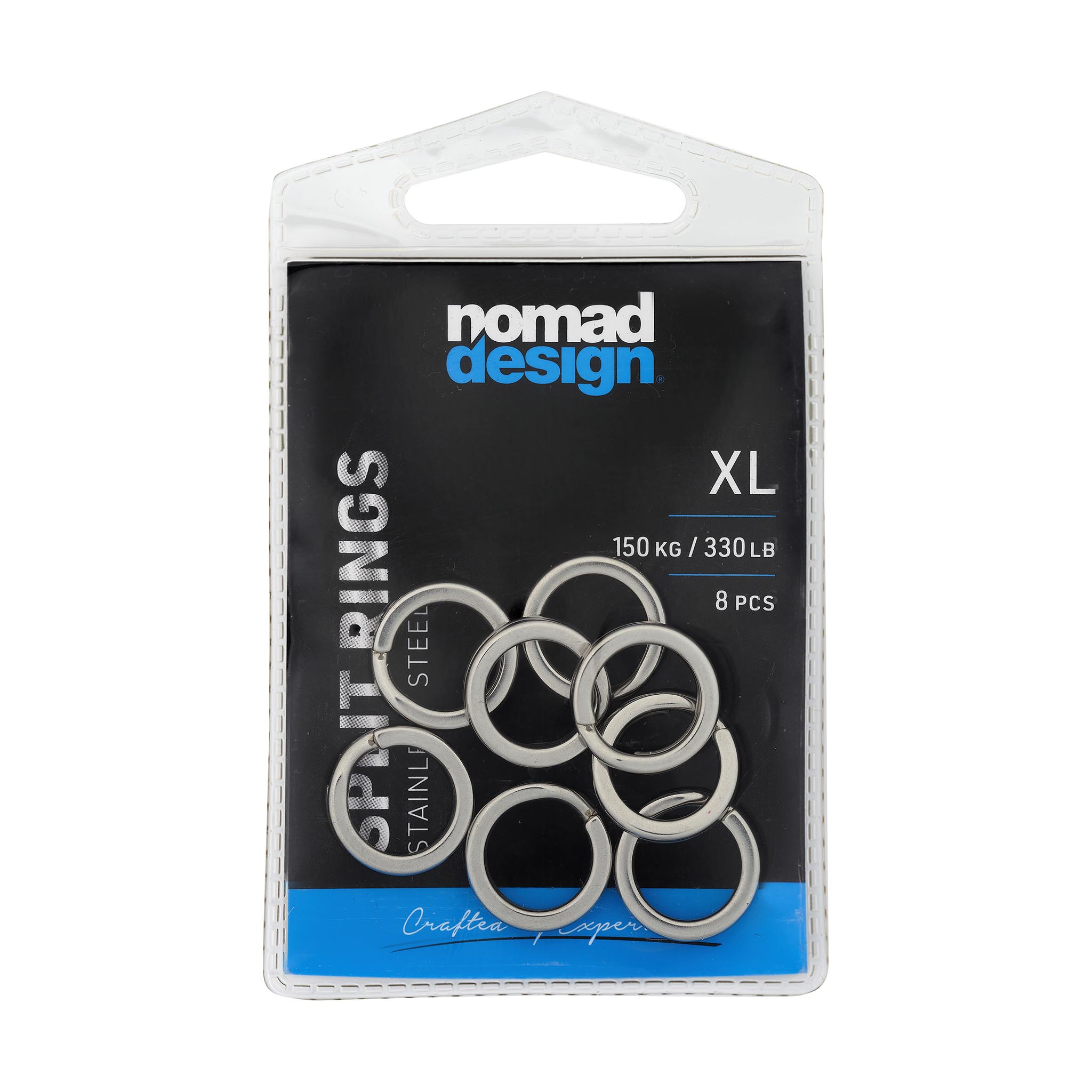 Nomad Design Split Rings - Durable Stainless Steel Key Rings for Keys, Lanyards & Outdoor Gear | Perfect for Camping, Hiking & Everyday Carry (EDC)