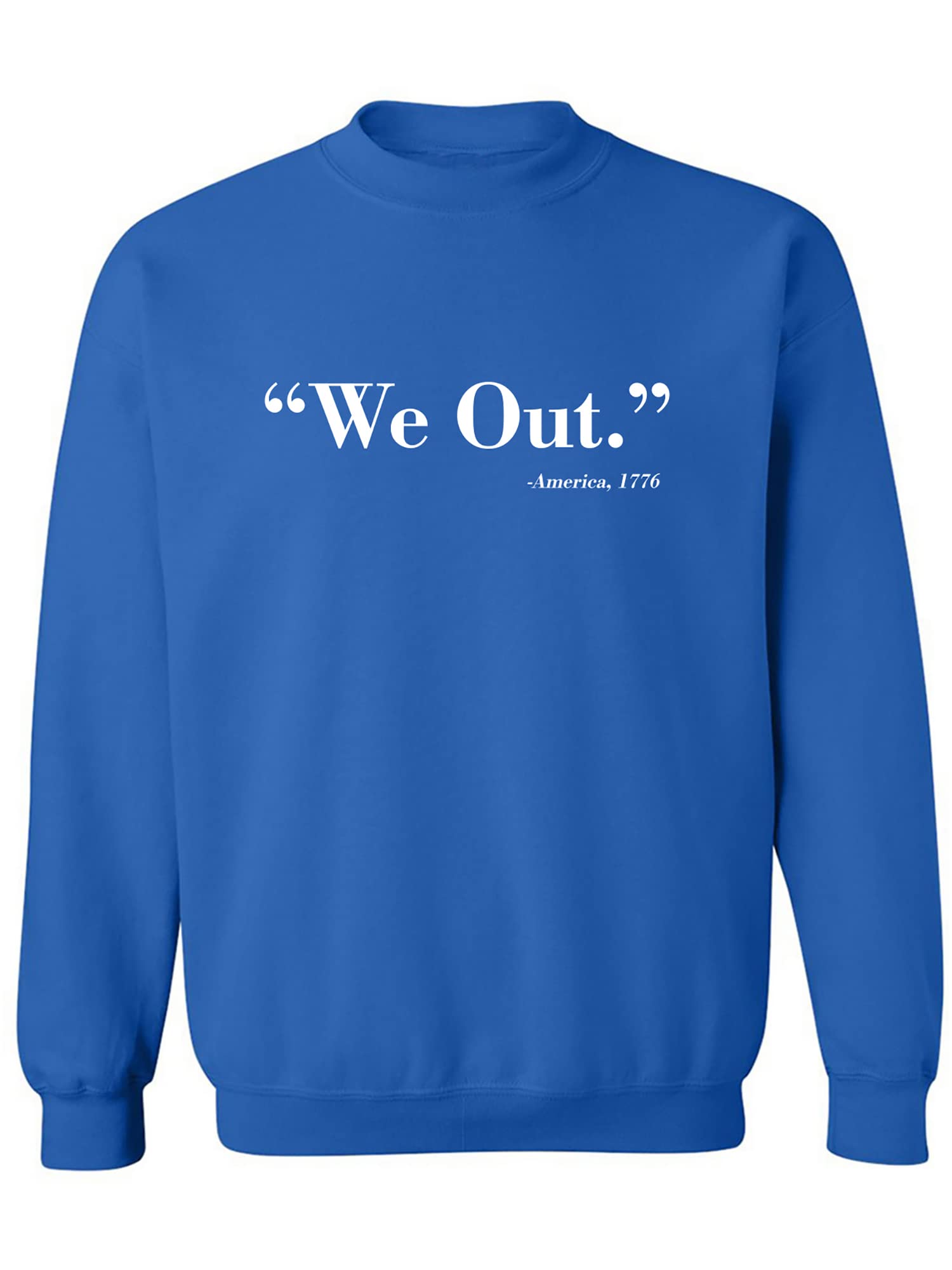 Zerogravitee We Out America 1776 Patriotic Crewneck Sweatshirt | Vintage Style Unisex Pullover | Perfect for 4th of July, Independence Day & Casual Wear