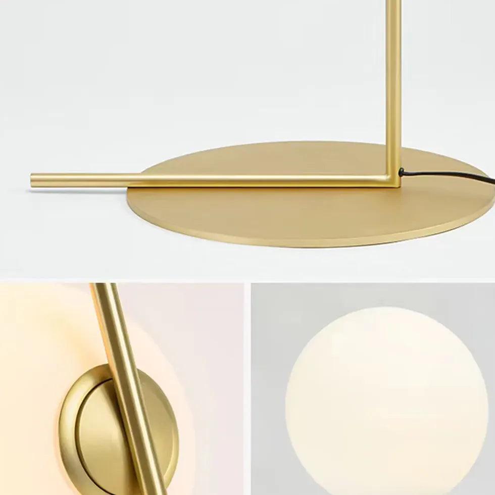 Modern White Sphere Minimalist Floor Lamp - Elegant LED Standing Light for Living Room, Bedroom & Office Decor