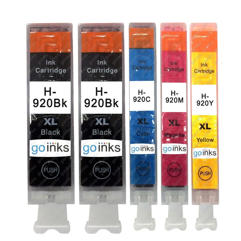 Compatible HP 920 Printer Ink Cartridges Set (5 Pack) - Black, Cyan, Magenta, Yellow - Replacement for HP Photosmart Printers - Perfect for Home Office Printing & Photo Projects