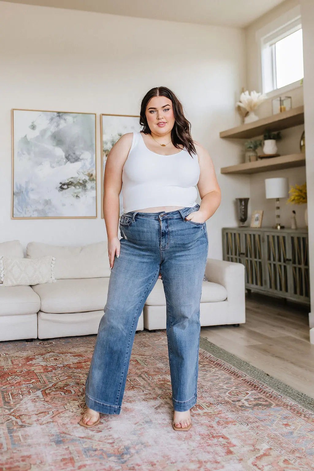 Katrina High Waist Distressed Denim Jeans for Women - Vintage Ripped Skinny Jeans - Perfect for Casual Outfits & Street Style Fashion