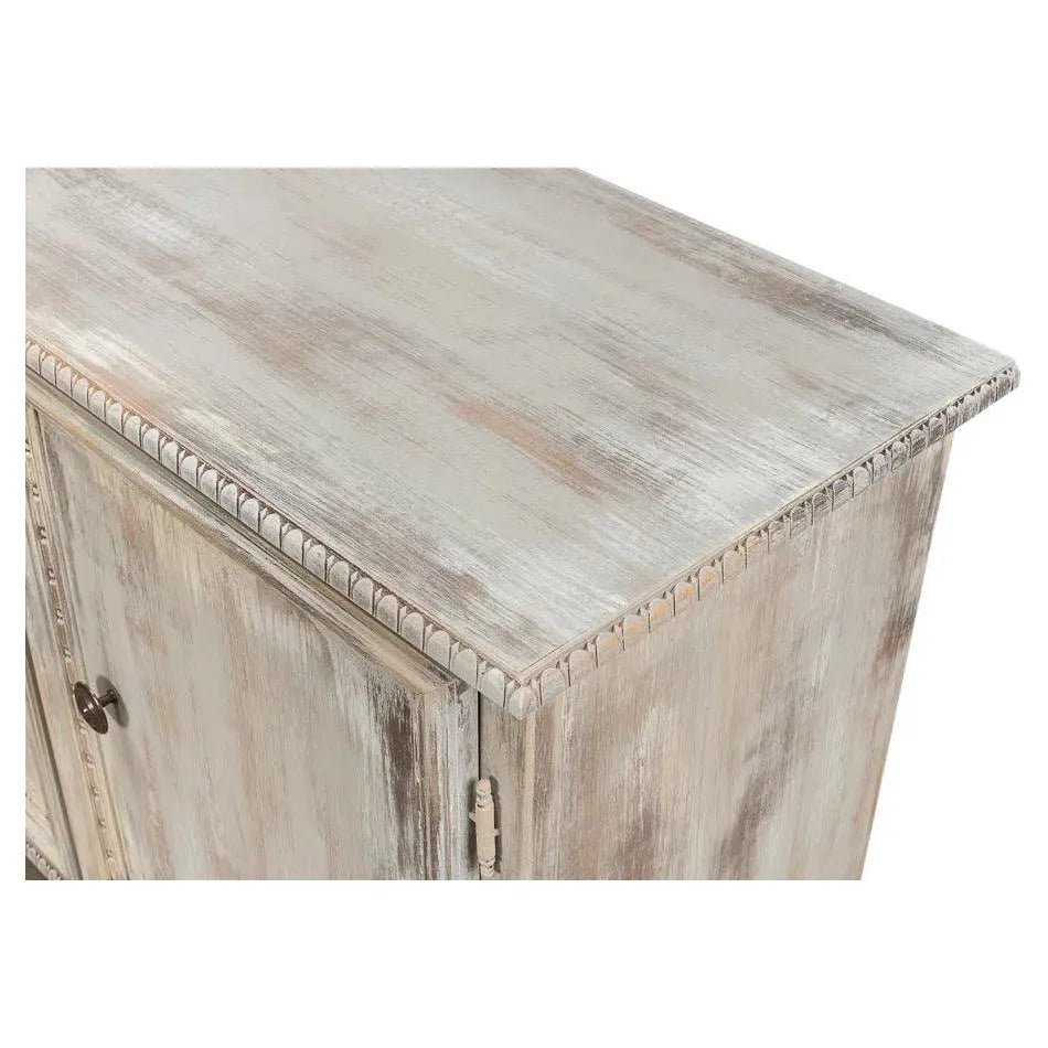 2 Door Grey Oak Sideboard - Modern Buffet Cabinet for Dining Room, Hallway & Living Room Storage