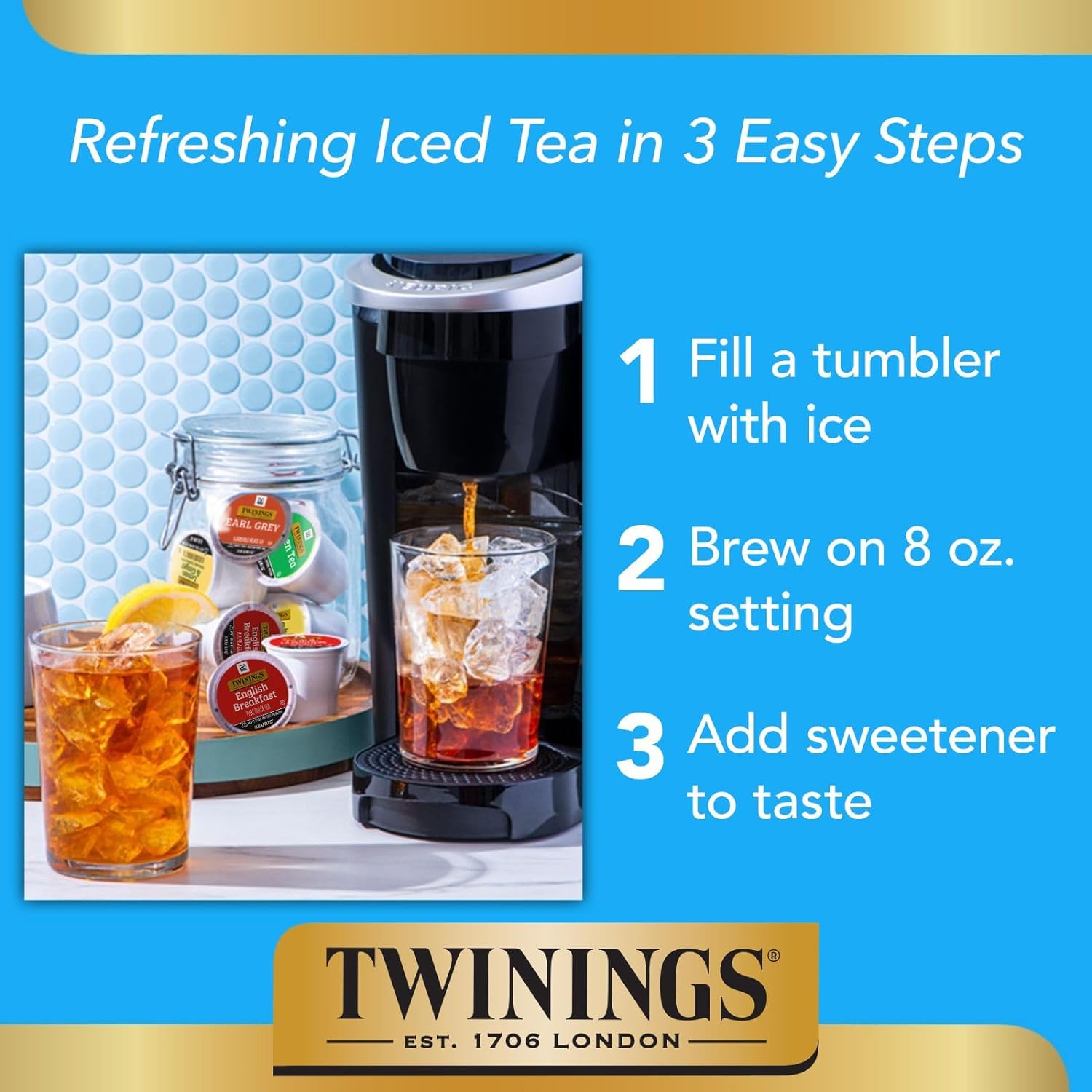 Twinings of London Pure Rooibos Herbal Tea K-Cups for Keurig Brewers - 96 Count (24 Count x 4 Packs) | Caffeine-Free Red Tea Pods | Perfect for Morning Relaxation & Afternoon Tea Time