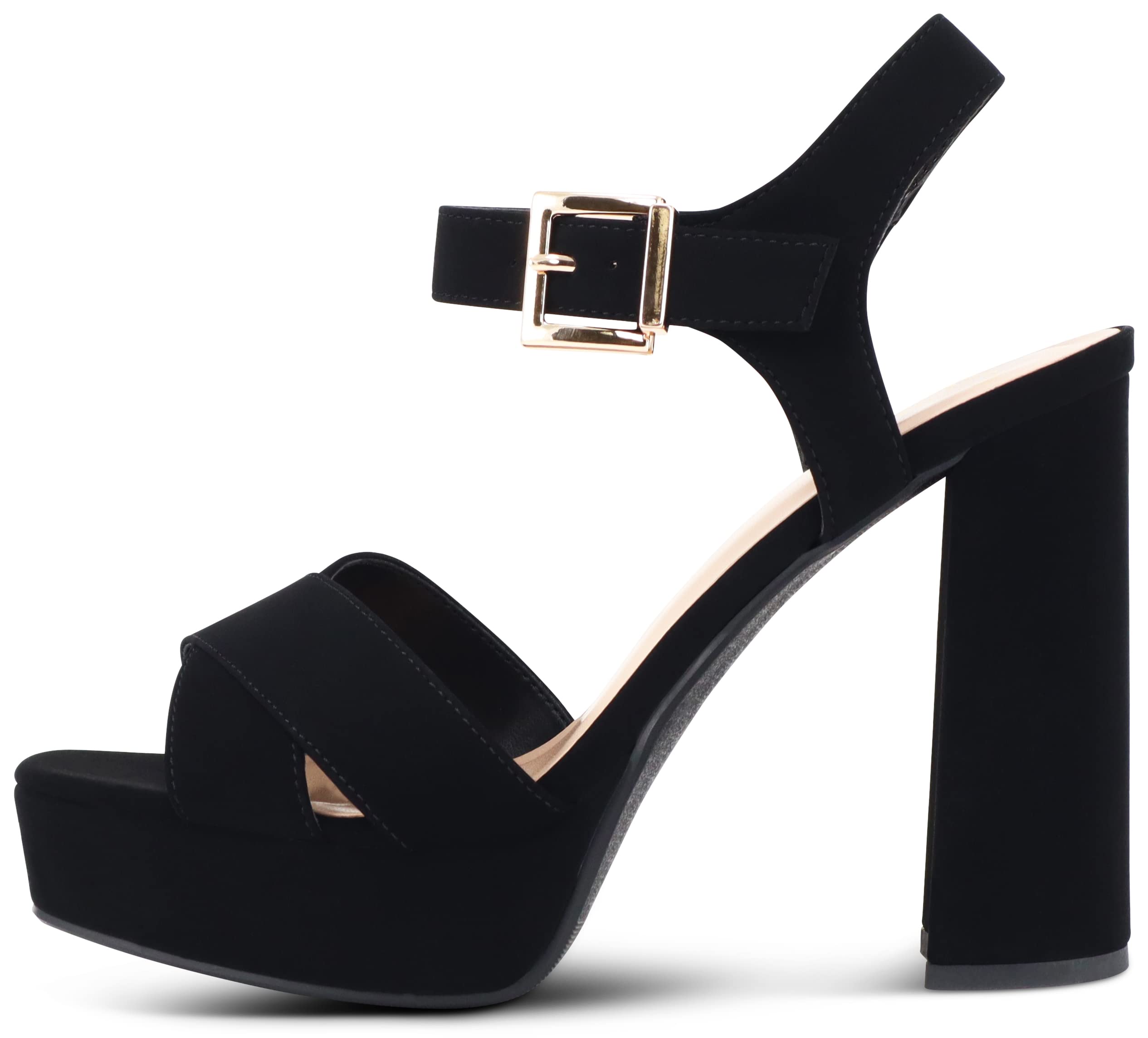Women's Open Toe Chunky Block Heel Platform Sandals - Comfortable High Heels for Party, Wedding & Evening Dress | Summer Fashion Shoes for Women