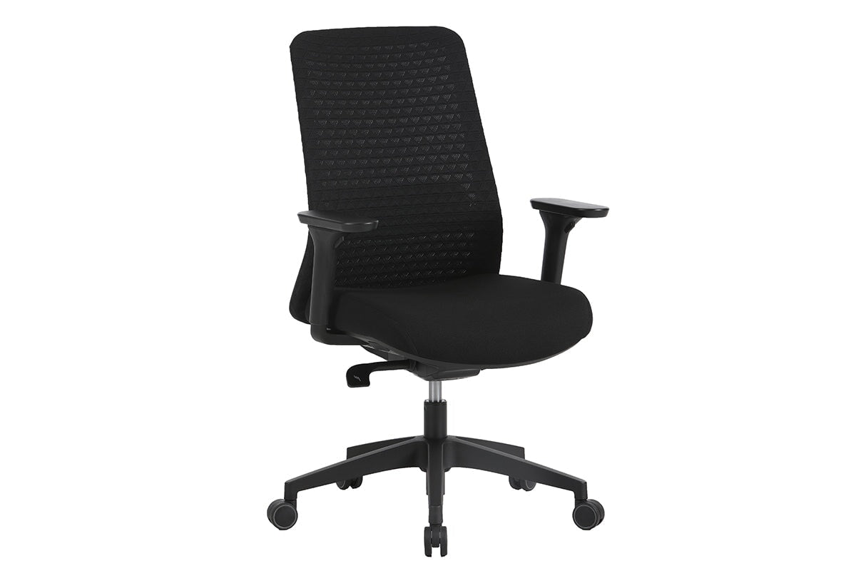 Kingfisher Ergonomic Mesh Office Chair with Lumbar Support - Adjustable Height Swivel Task Chair for Home & Office Workspace - Comfortable Computer Desk Chair for Long Hours Sitting