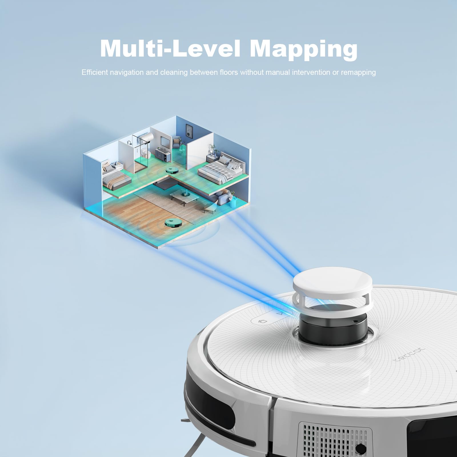 TECBOT S3 PRO Robot Vacuum and Mop with LiDAR Navigation - 4000Pa Strong Suction, 150min Runtime, Auto Recharge, WiFi/App/Alexa Control - Perfect for Hard Floors, Pet Hair, White - Ideal for Home Cleaning, Office Spaces & Pet Owners