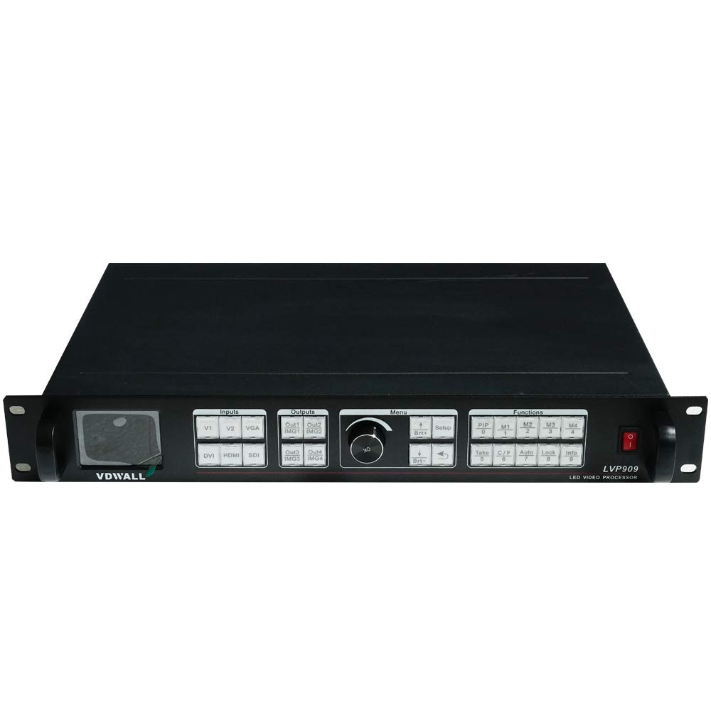 LVP909 LED HD Video Processor for LED Display - 4K UHD Resolution, HDR Support, Seamless Switching (Updated Version) - Perfect for Digital Signage, Live Events & Control Rooms