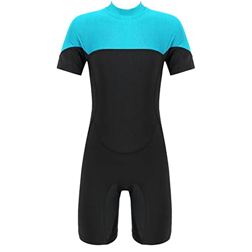 **Inhzoy Boys' One Piece Swimwear - Short Sleeve Thermal Wetsuit for Kids | UV Protection & Quick-Dry | Perfect for Beach, Pool & Water Sports**
