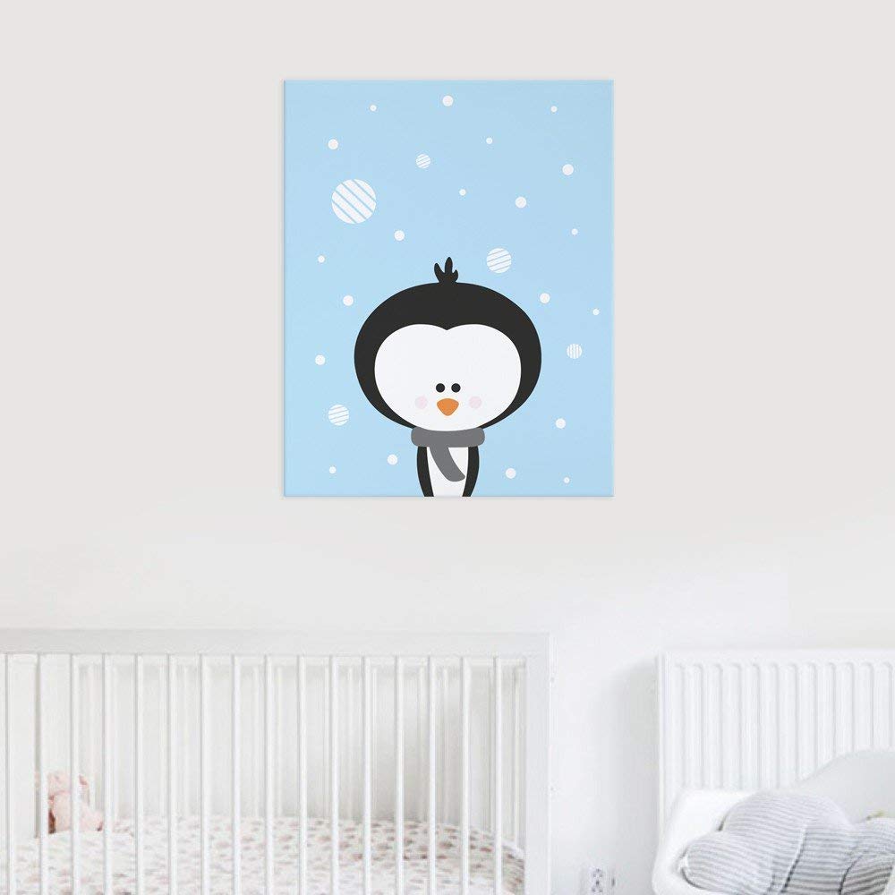 Handmade Wooden Penguin Wall Art for Kids Room - Nursery Decor, Baby Shower Gift, Birth Announcement - Perfect for Children's Bedroom & Baby Shower Decorations