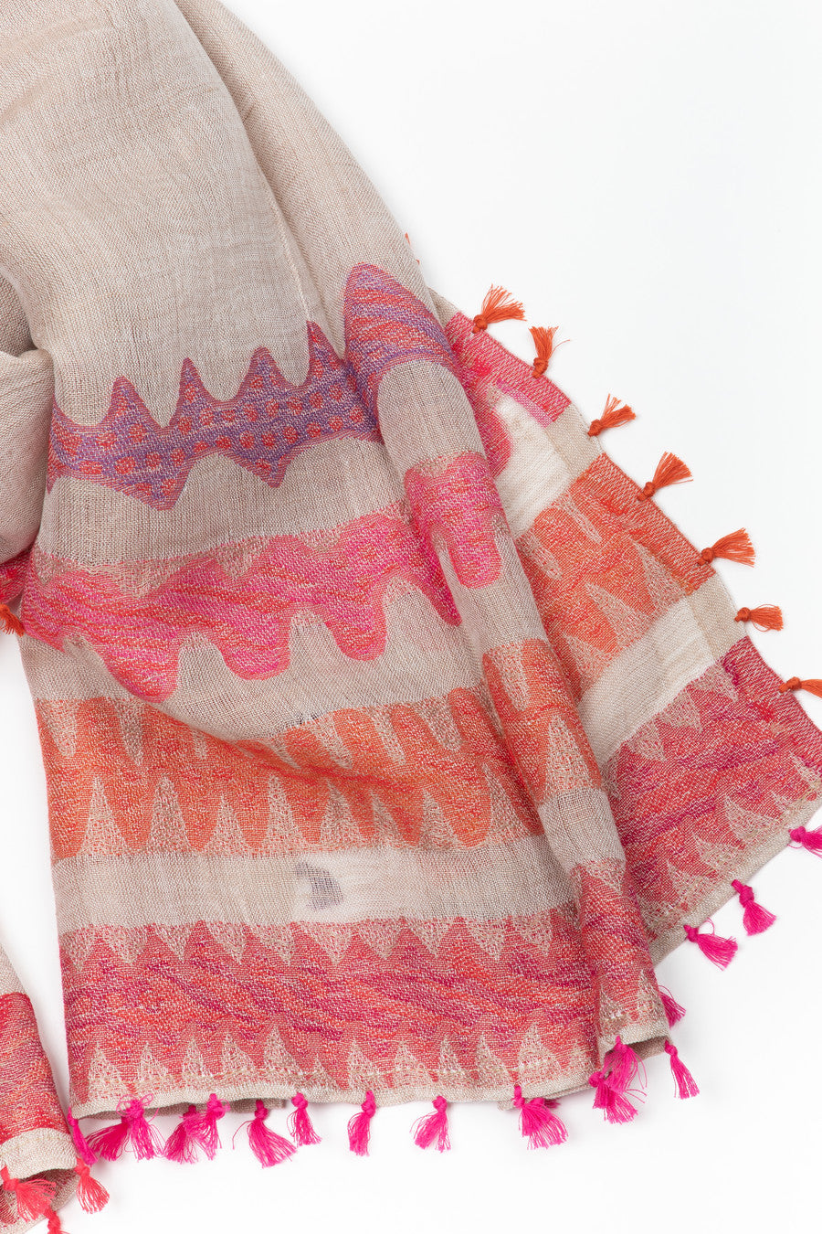 Ceara Multi Tassel Scarf - Stylish Bohemian Fashion Accessory for Women | Perfect for Fall, Winter & Special Occasions