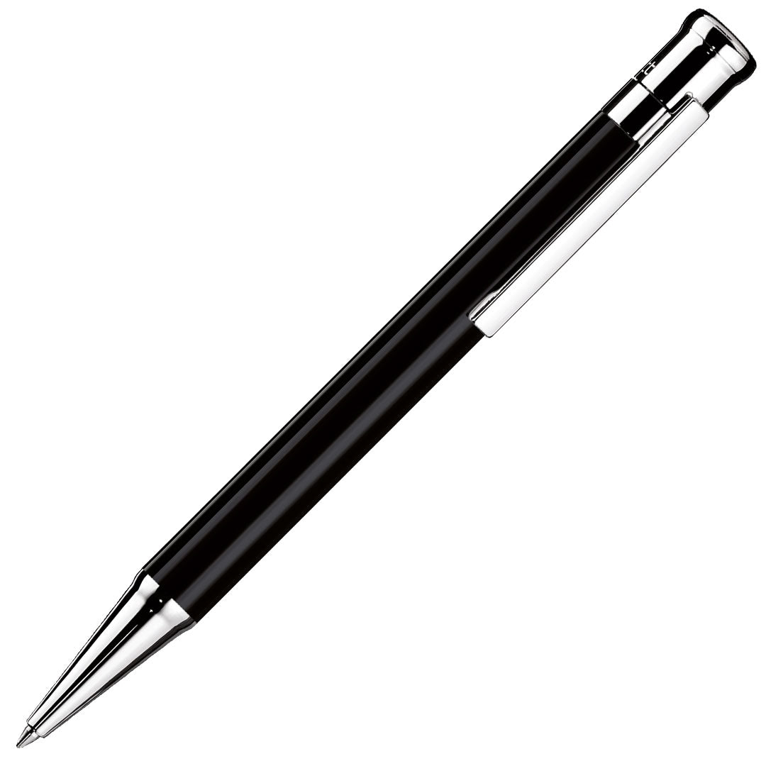 Premium Ballpoint Pen - Gloss Black with Platinum Plating - Smooth Writing for Office, School & Business Gifts