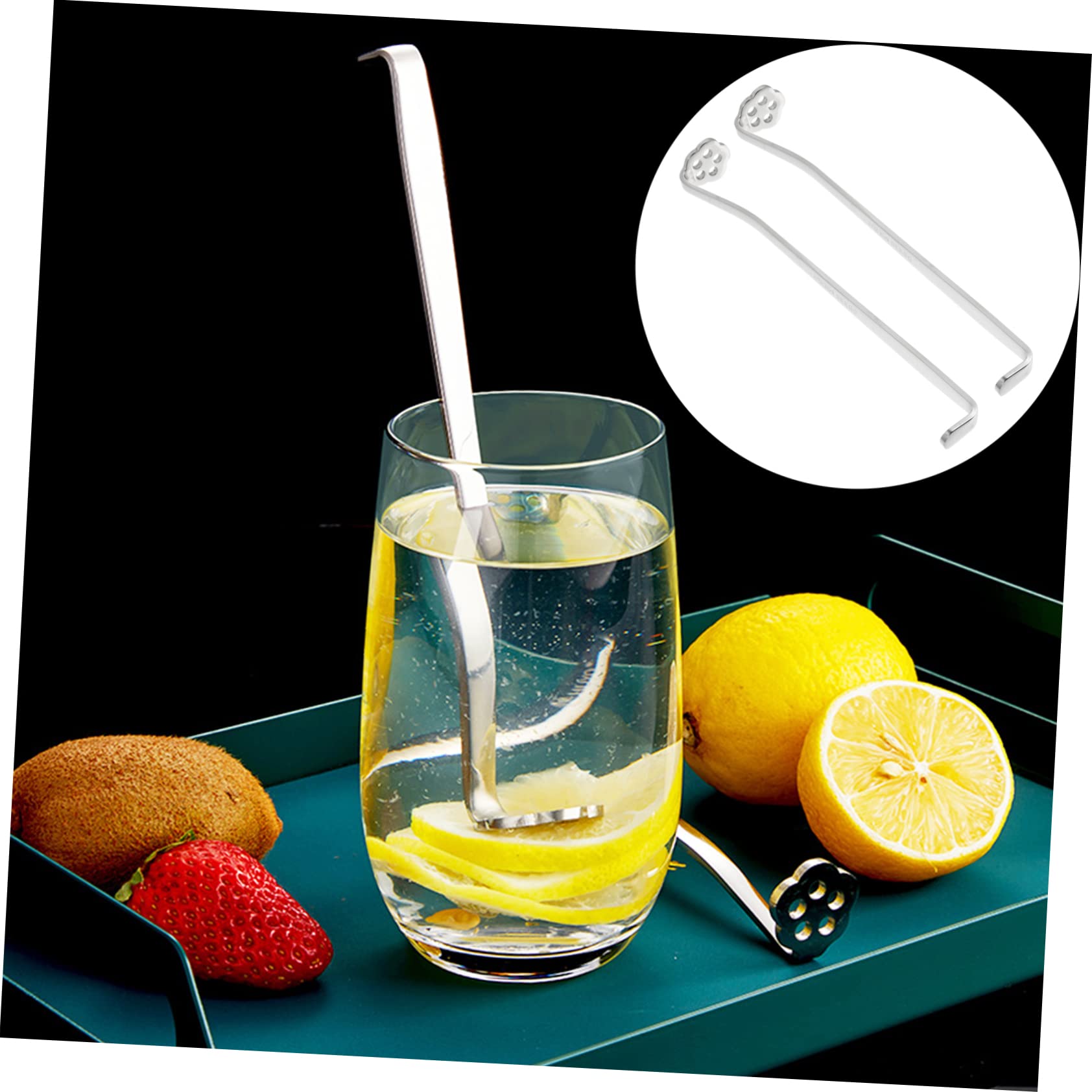 Vintage Stainless Steel Lemon Squeezer - 2 Pack Handheld Citrus Juicer Tool with Long Handle for Lemon, Lime & Orange - Perfect for Cocktails, Baking & Kitchen Use