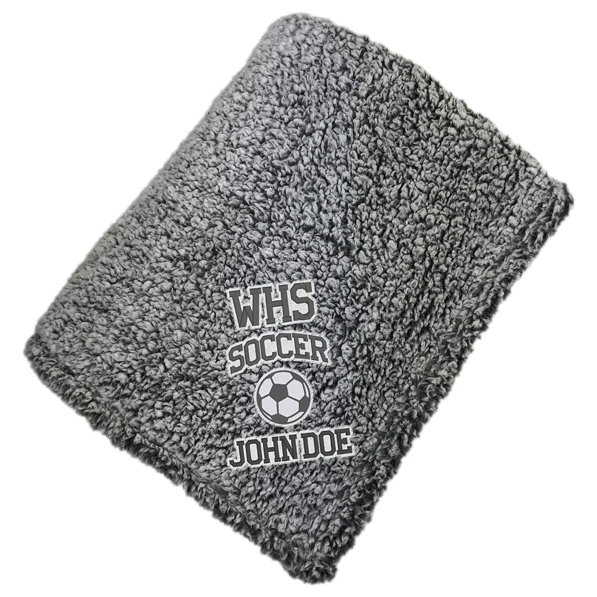 Personalized Soccer Blanket for Seniors - Custom Embroidered Sports Blanket - Perfect Gift for Senior Athletes, Soccer Fans & Graduation Presents - Great for Games, Dorm Rooms & Cozy Nights