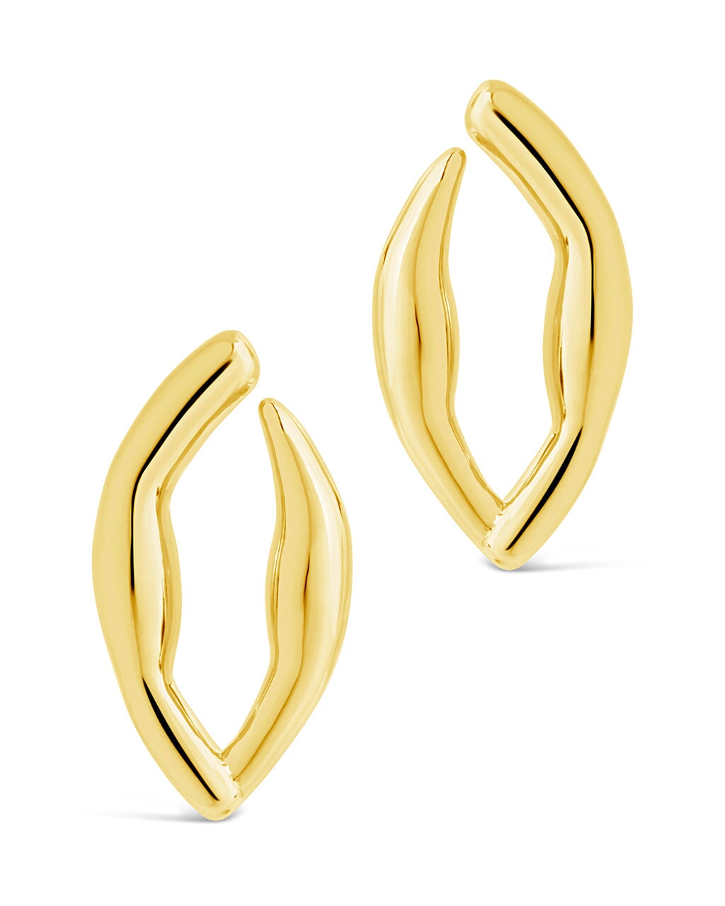 Sharee Contoured Stud Earrings for Women - Hypoallergenic Stainless Steel Fashion Jewelry - Perfect for Everyday Wear, Parties & Gifts