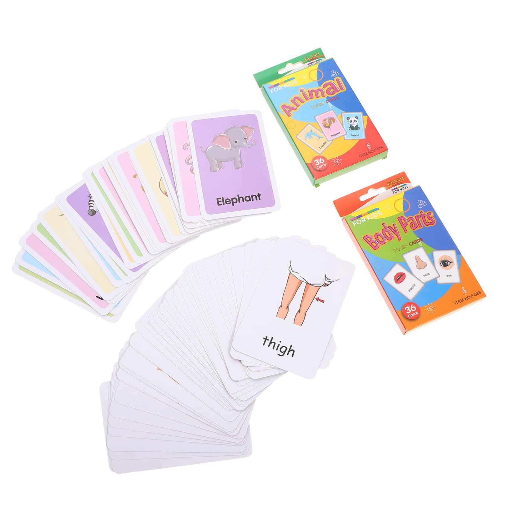 KOMBIUDA 2 Sets Early Education Flash Cards for Toddlers - Baby Learning Toys, Infant Developmental Toys, Educational Puzzle Games for Kids | Perfect for Preschool Learning, Montessori Activities & Cognitive Development