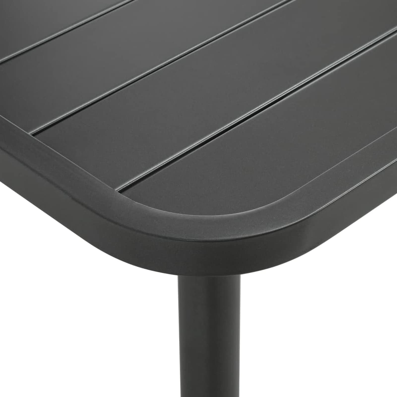Weather-Resistant Steel Patio Side Table - 31.5
