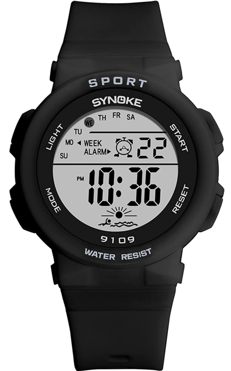 Women's Digital Sports Watch with LED Display, Waterproof Silicone Strap, Alarm & Stopwatch - Perfect for Running, Hiking, Swimming & Outdoor Activities