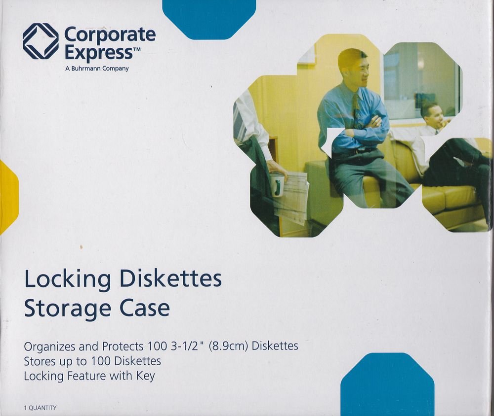 Secure Diskette Storage Case with Lock - Organize & Protect Floppy Disks | Ideal for Office, Data Backup & Retro Computing