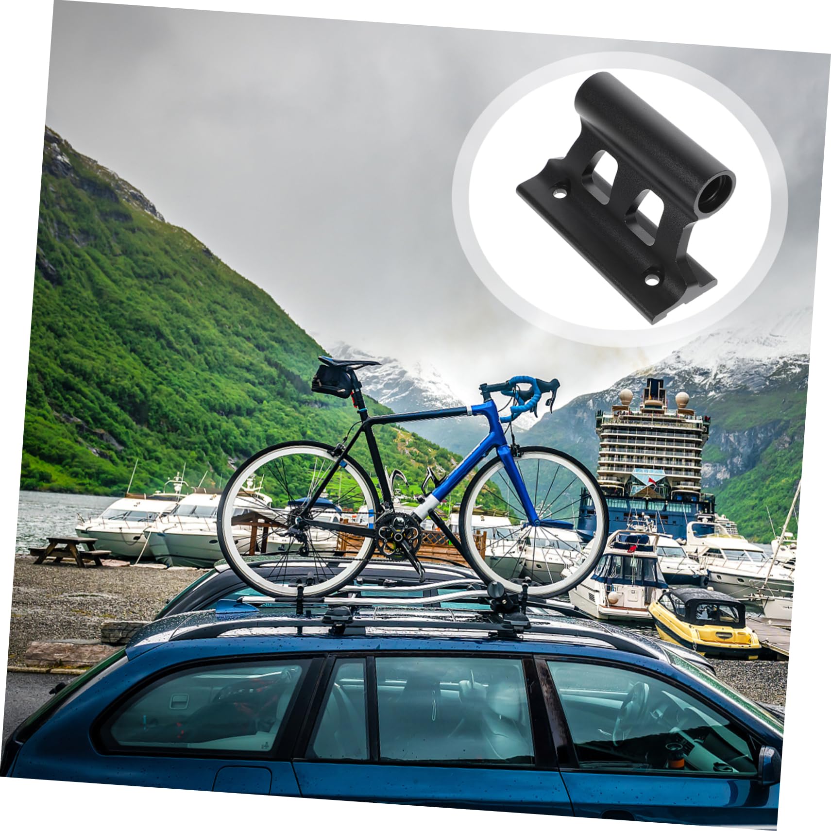 BIUDECO Aluminum Alloy Bike Fork Mount - Front Rack Fixed Clip for Bicycle Hitch - Easy Installation Tool for Road & Mountain Bikes - Perfect for Commuting, Touring & Outdoor Adventures